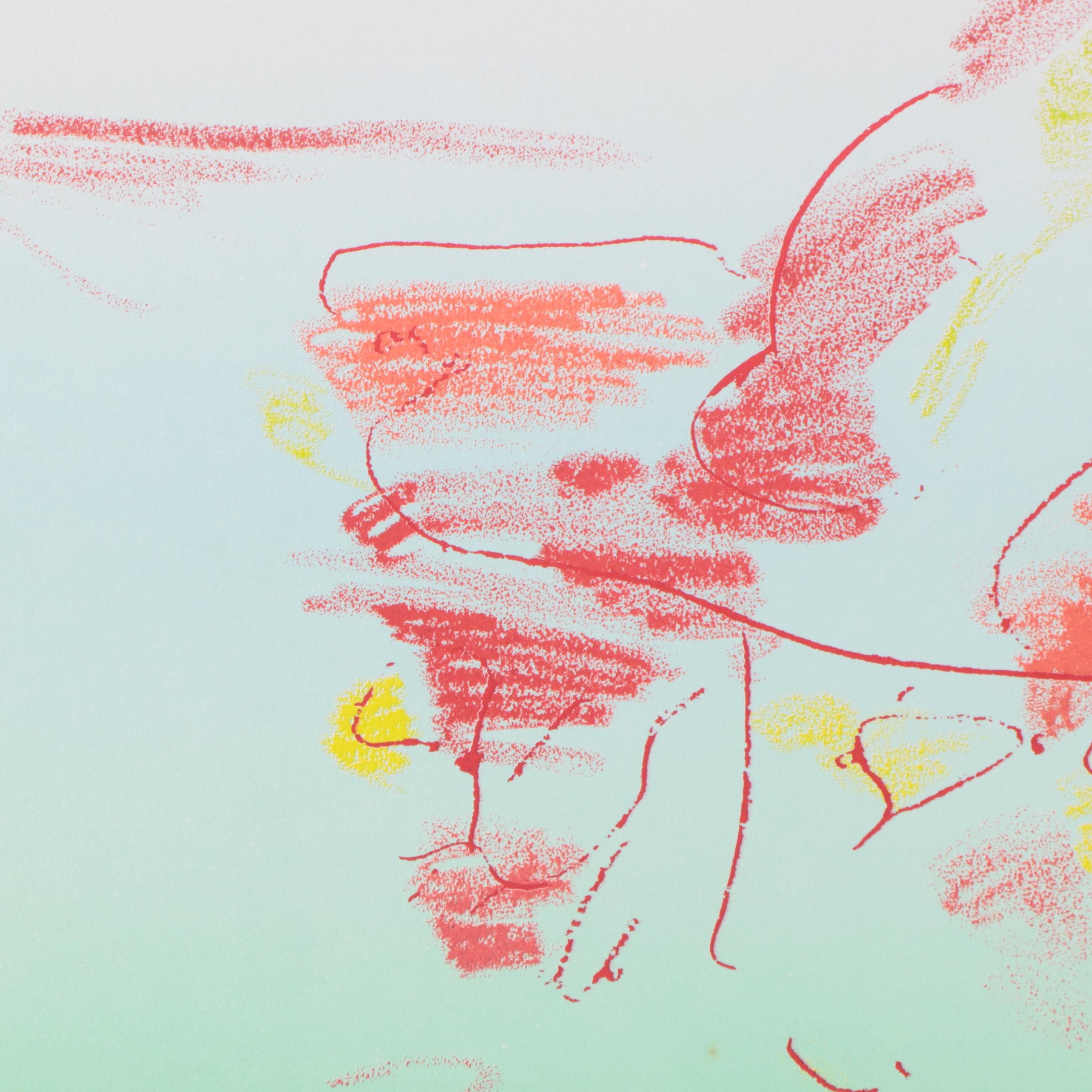 Peter Max Psychedelic Figurative Lithograph "The Dream," 1983