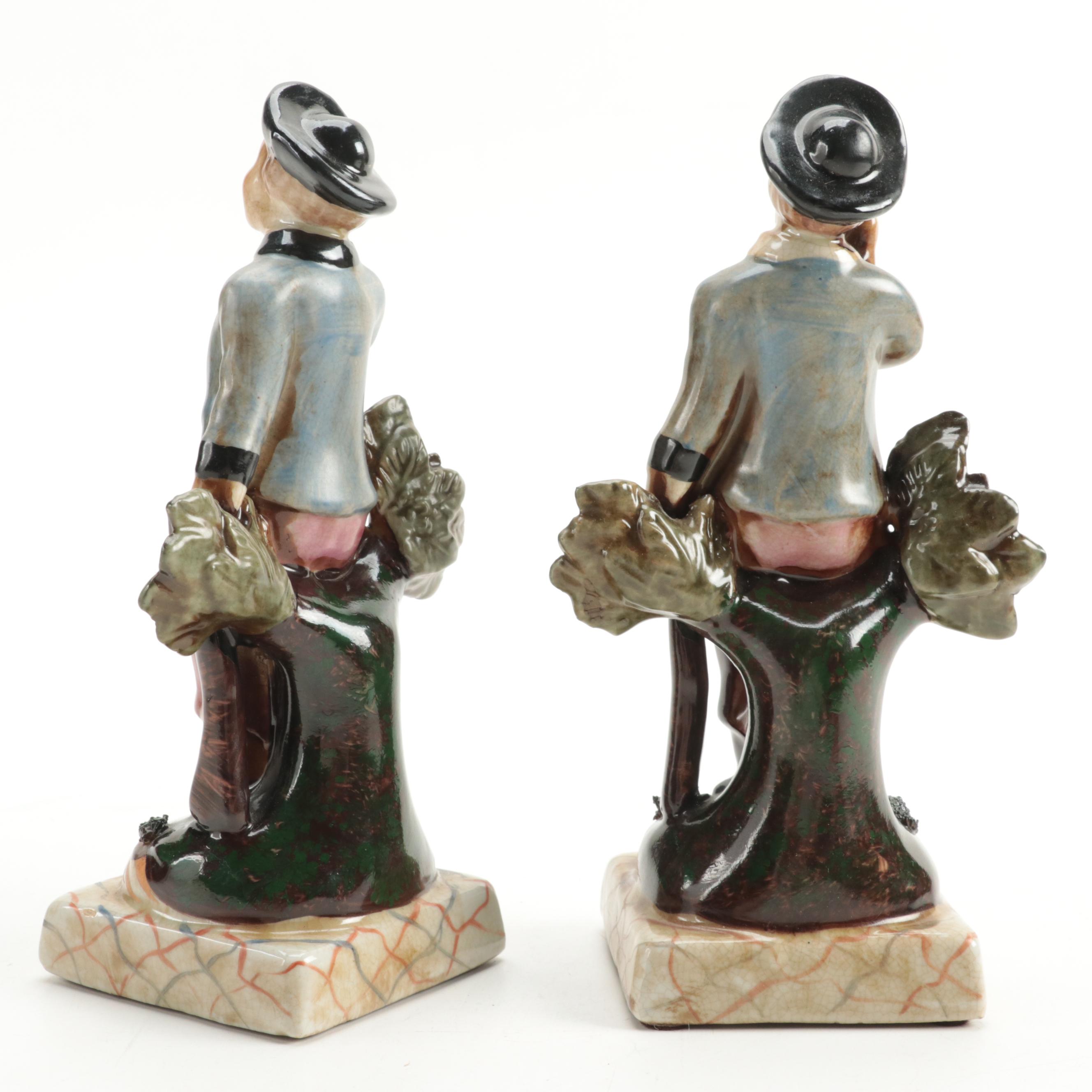Pair of Staffordshire Style "Hunter" Porcelain Figurines