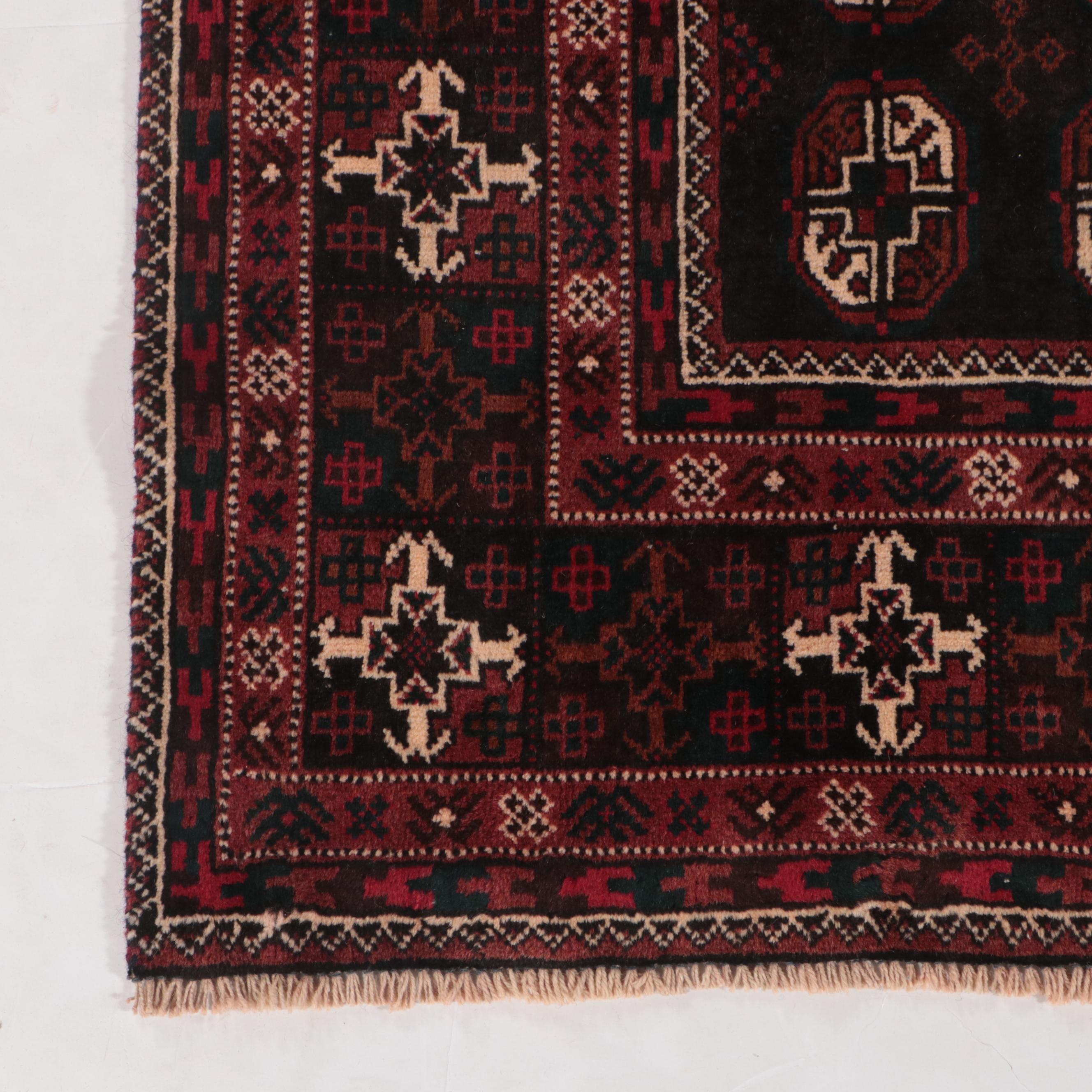 4'4 x 9'6 Hand-Knotted Persian Baluch Long Rug