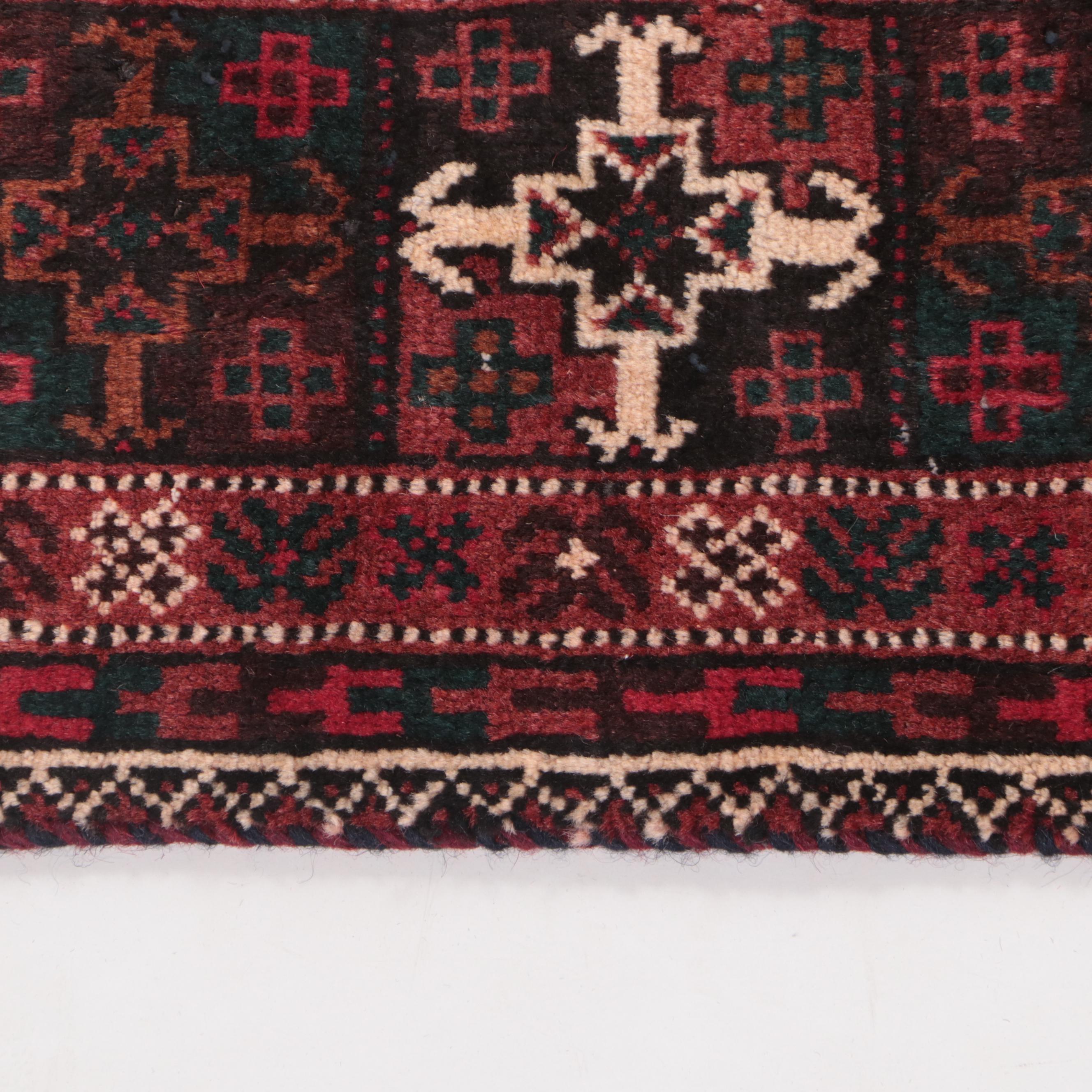 4'4 x 9'6 Hand-Knotted Persian Baluch Long Rug