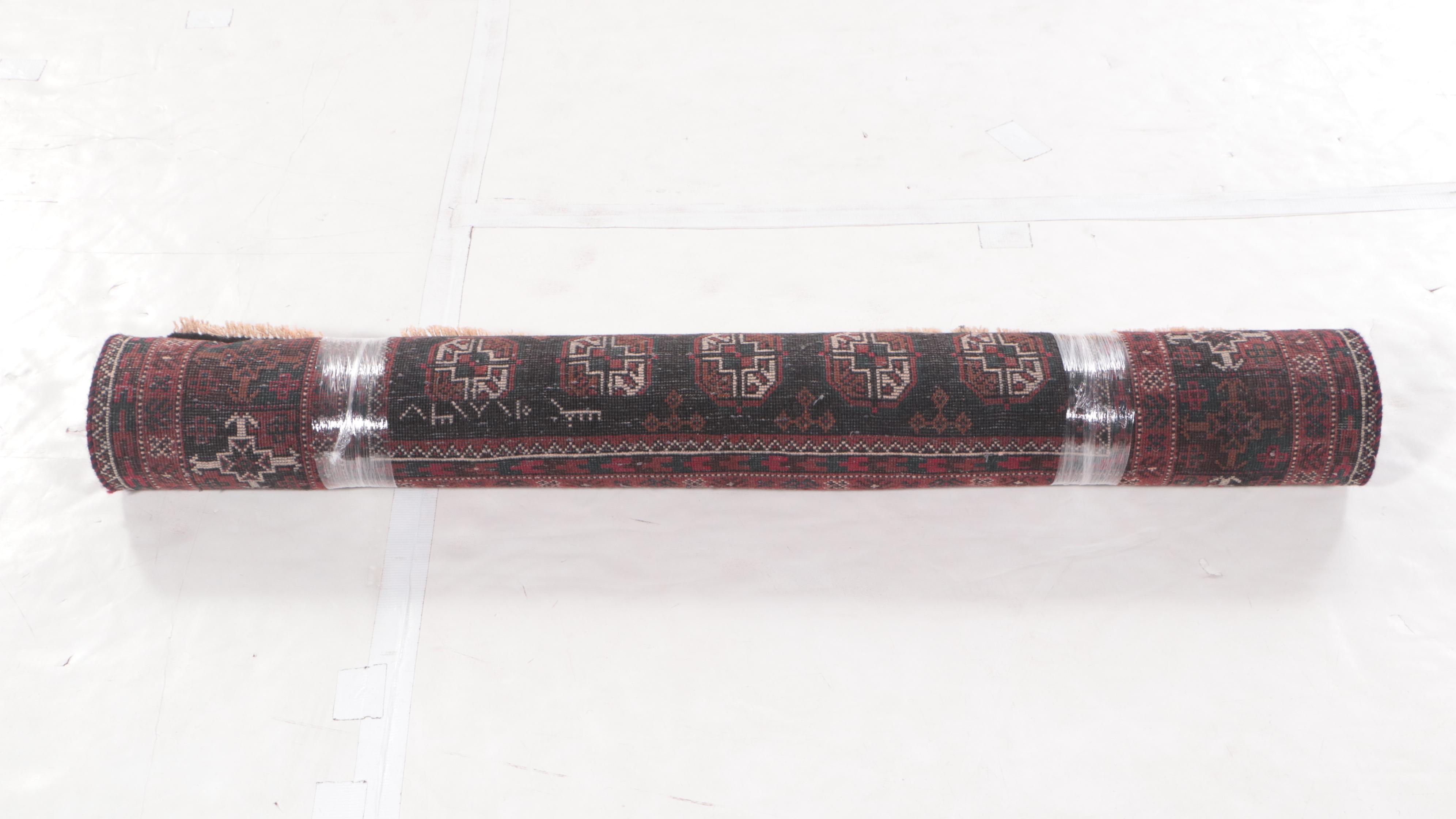 4'4 x 9'6 Hand-Knotted Persian Baluch Long Rug