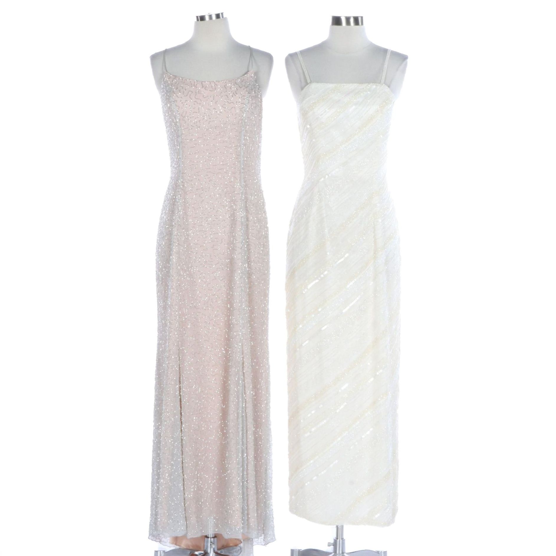Caché and Other Beaded Silk Evening Dresses