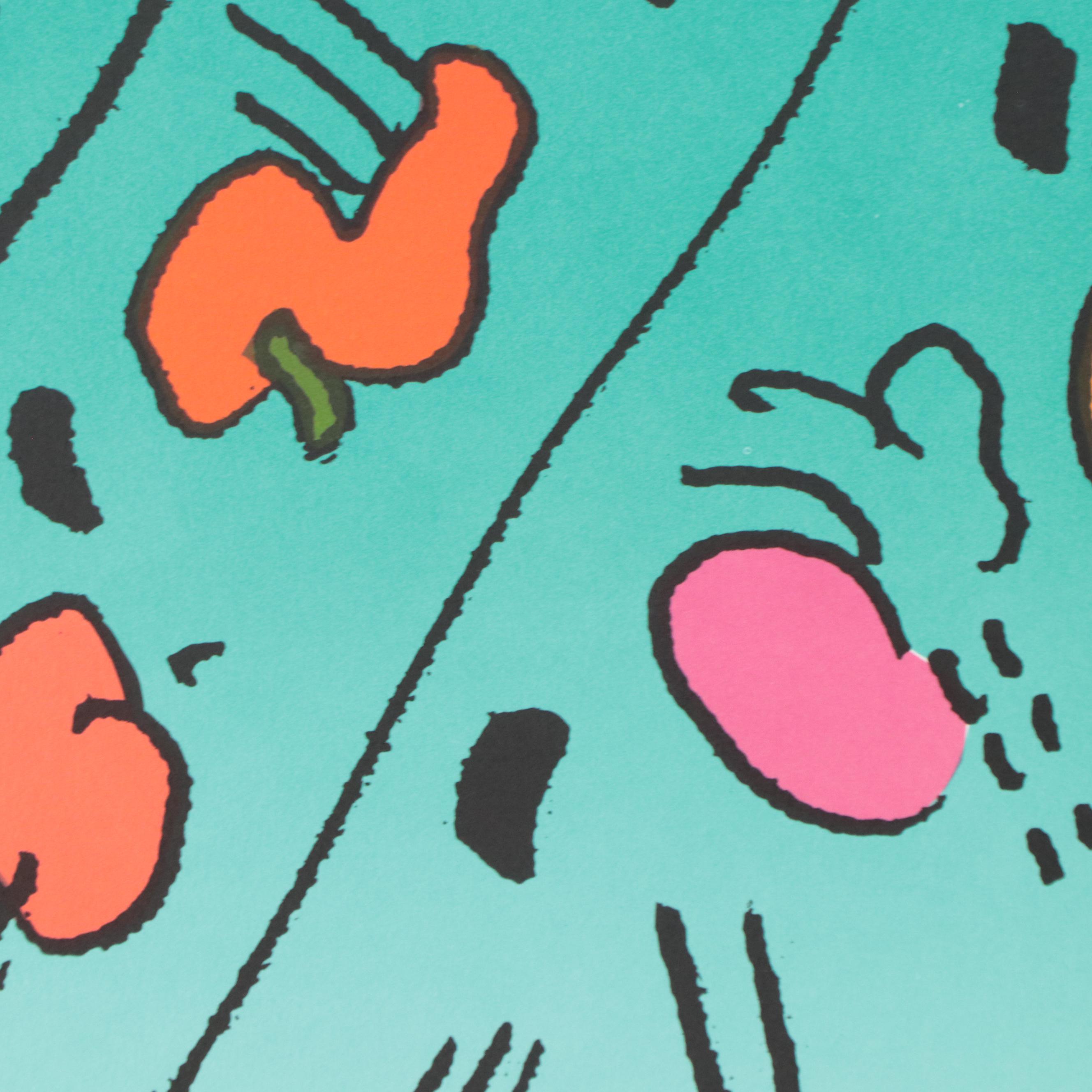 Peter Max Psychedelic Figurative Lithograph "Dreamer," 1983