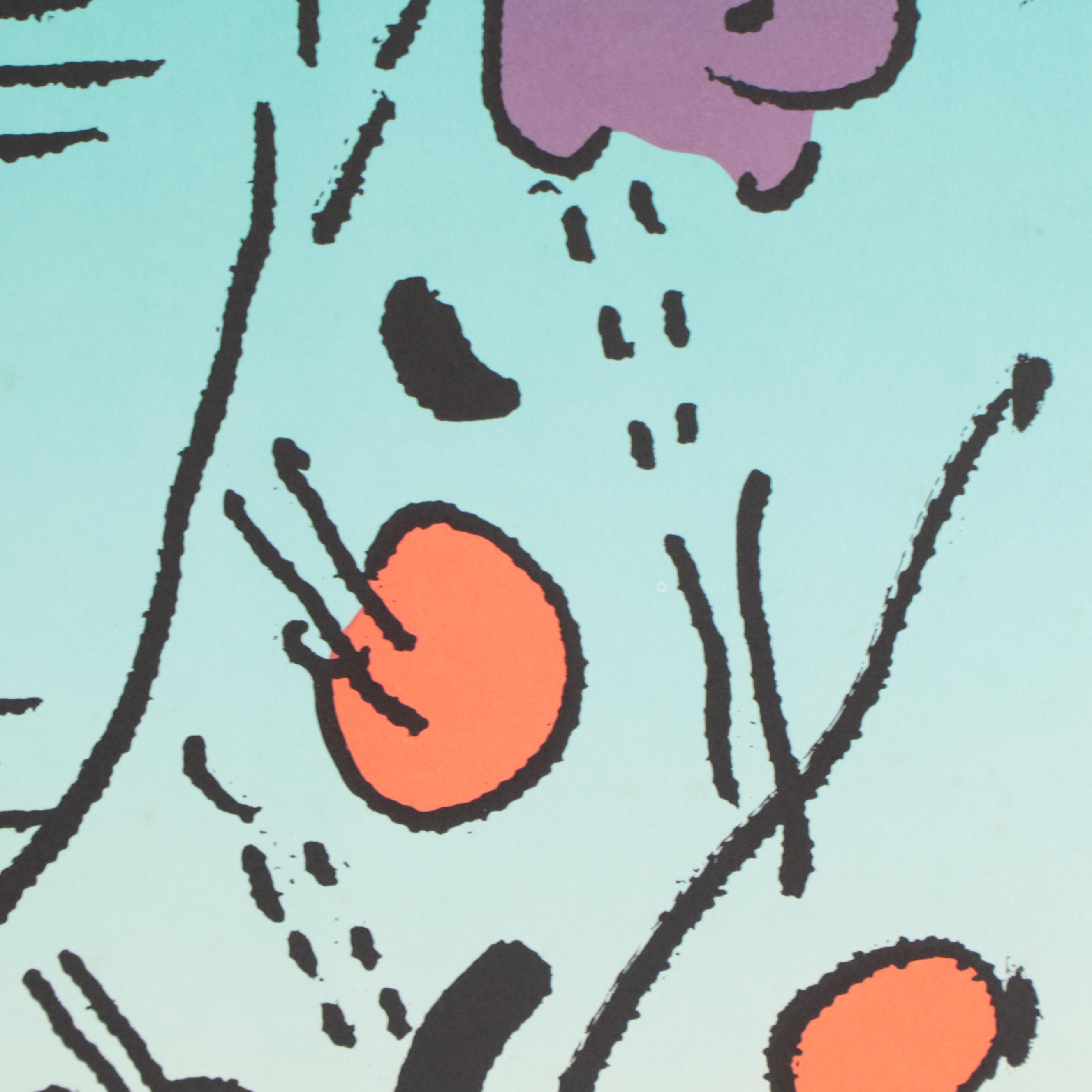 Peter Max Psychedelic Figurative Lithograph "Dreamer," 1983