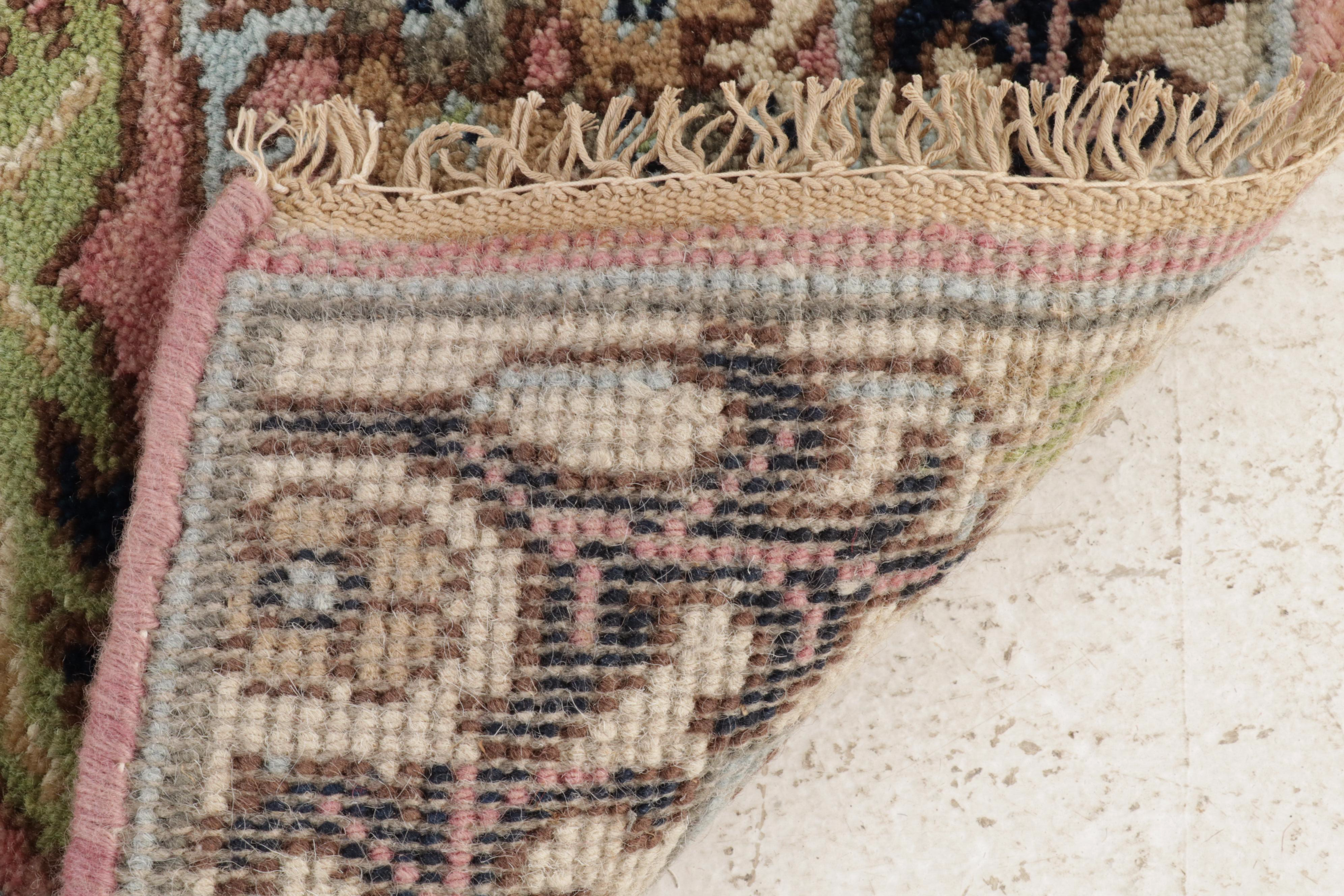 2'7 x 7'10 Hand-Tufted Indo-Persian Tabriz Carpet Runner, 2010s