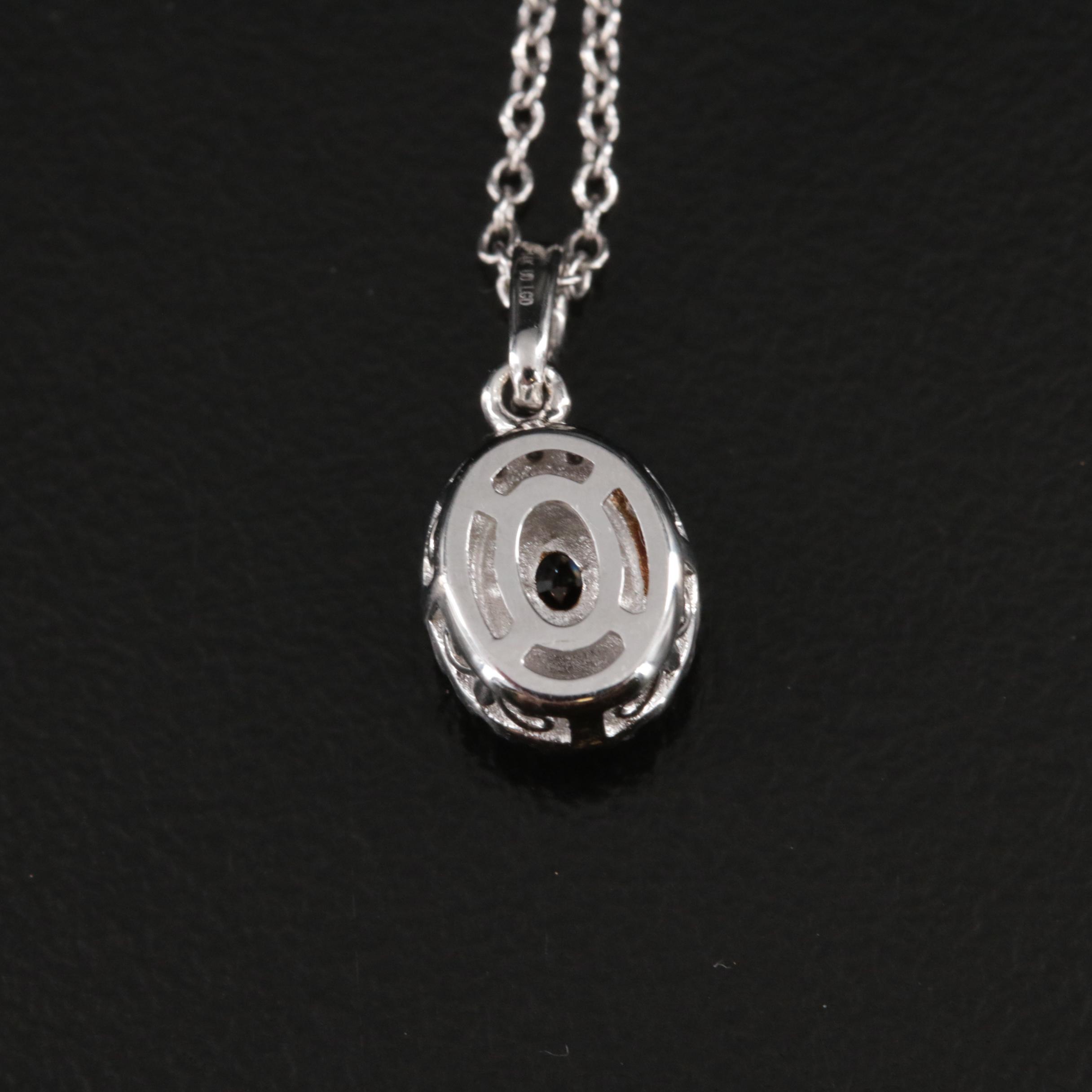 14K 0.81 CTW Lab Grown Diamond Halo Pendant Necklace