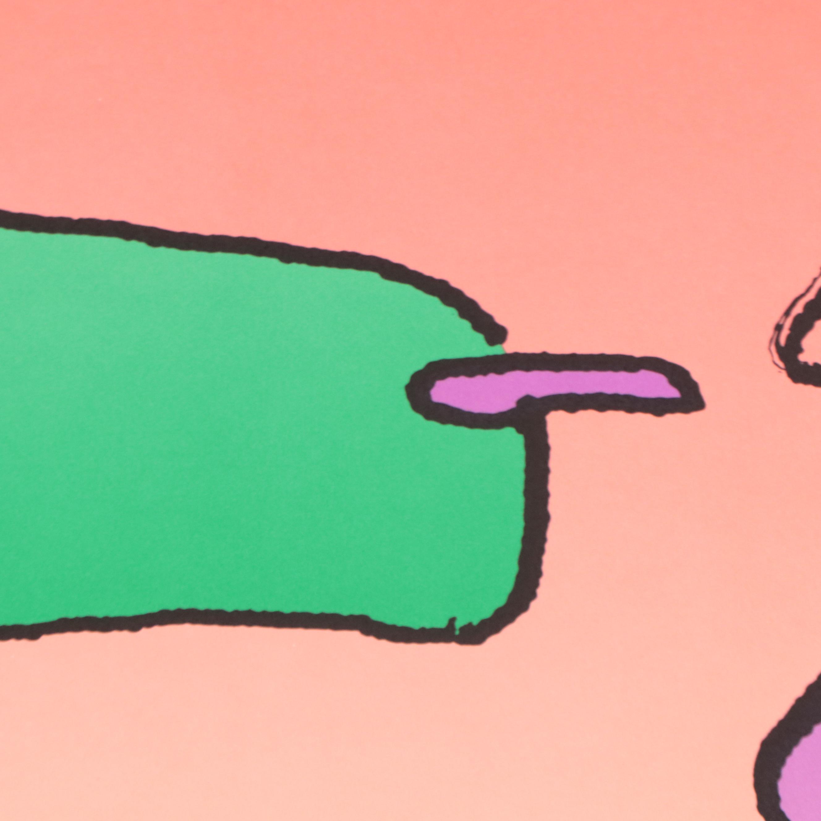 Peter Max Psychedelic Figurative Lithograph "From the Beginning," 1983