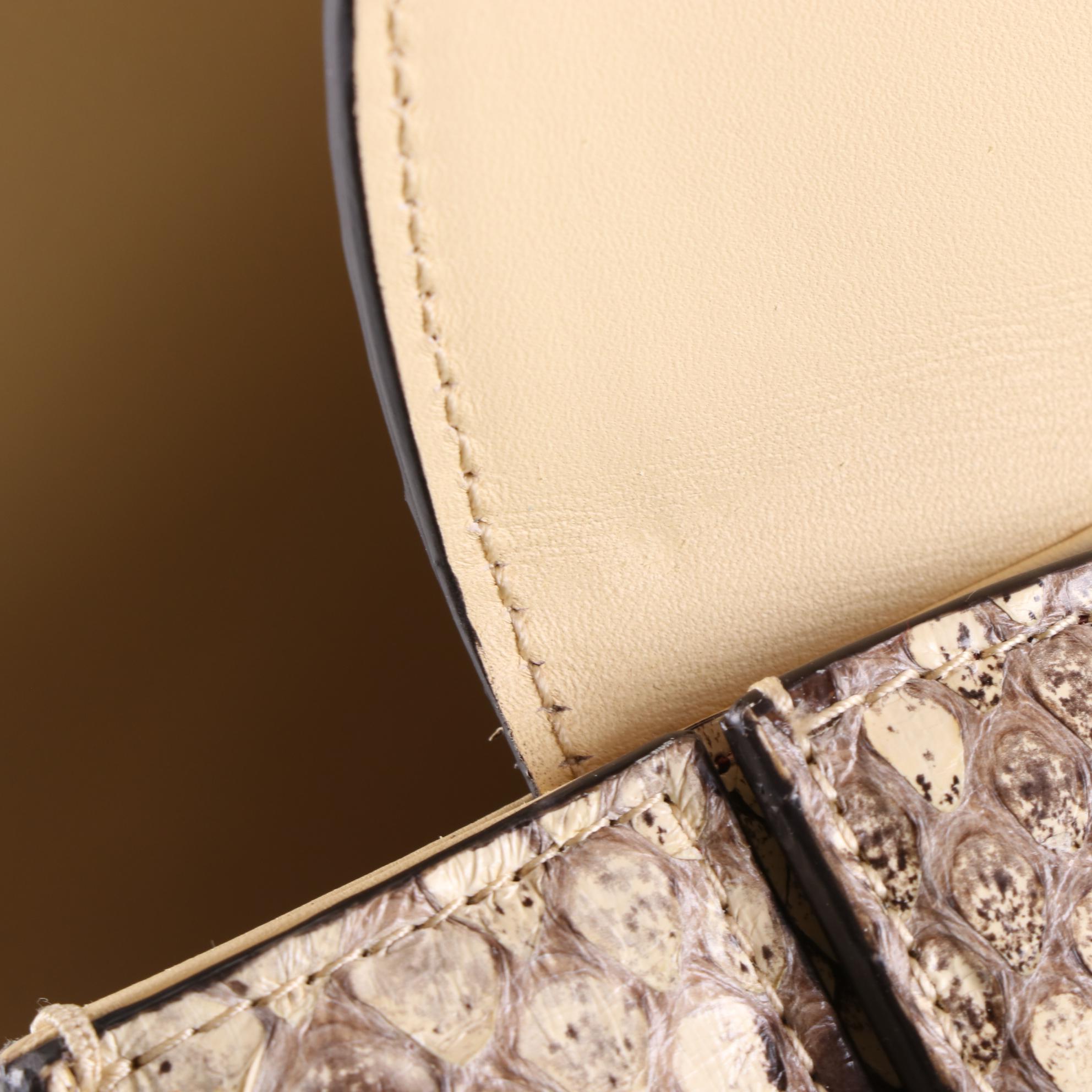 Gucci Sylvie 1969 Small Shoulder Bag in Python Skin Leather