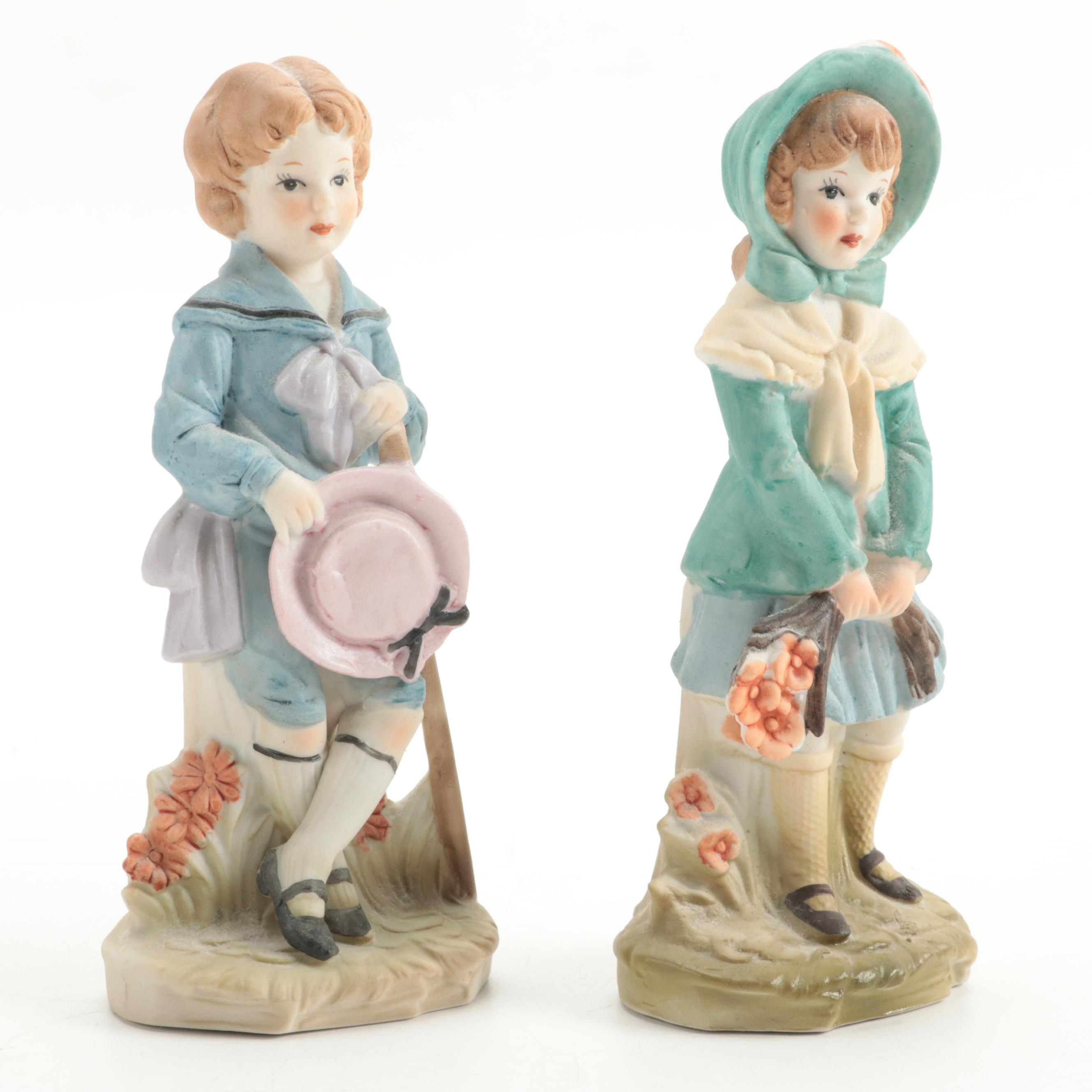 Lego Japanese Hand-Painted Bisque Courtesan Figurines