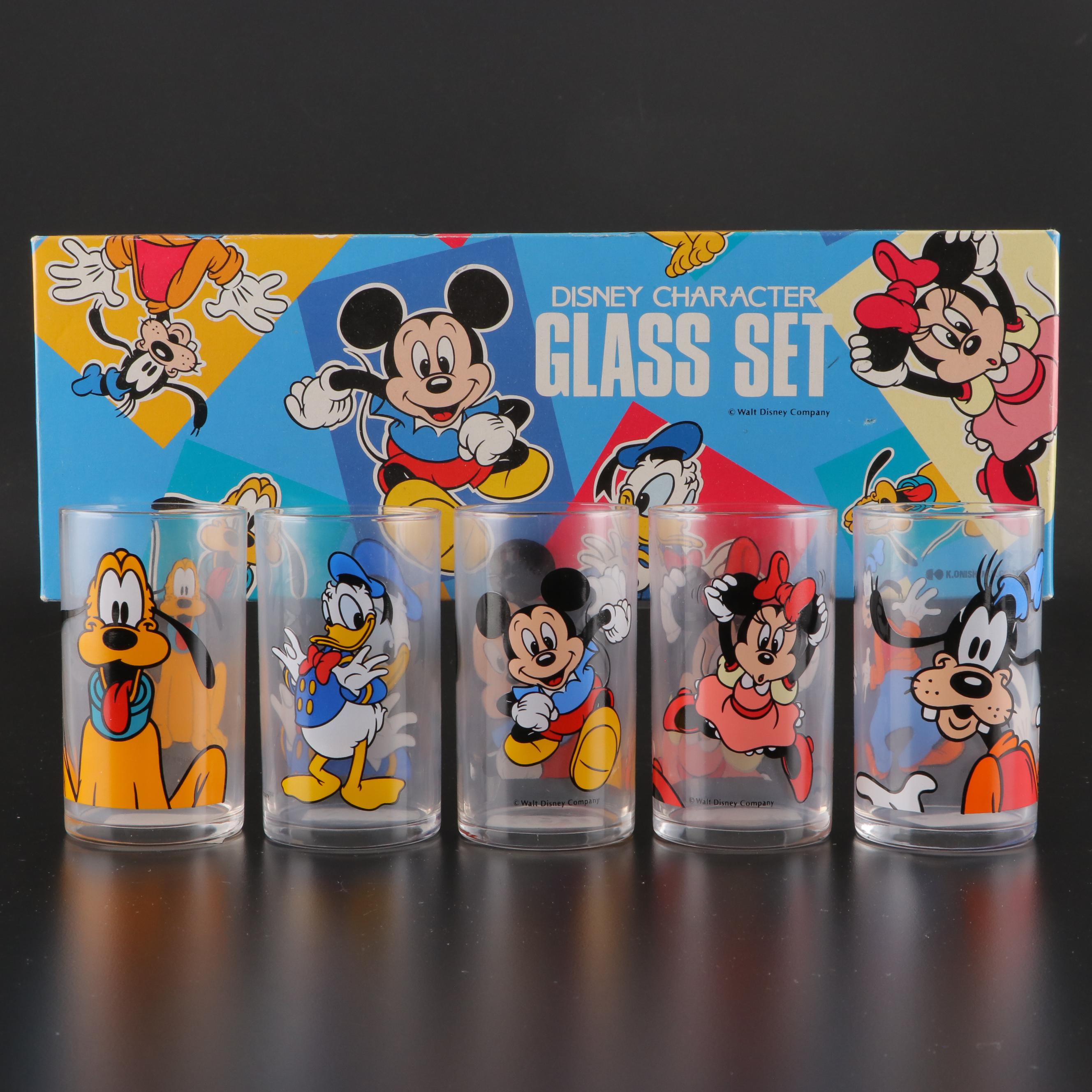 K. Onishi Disney Character Glass Tumbler Set