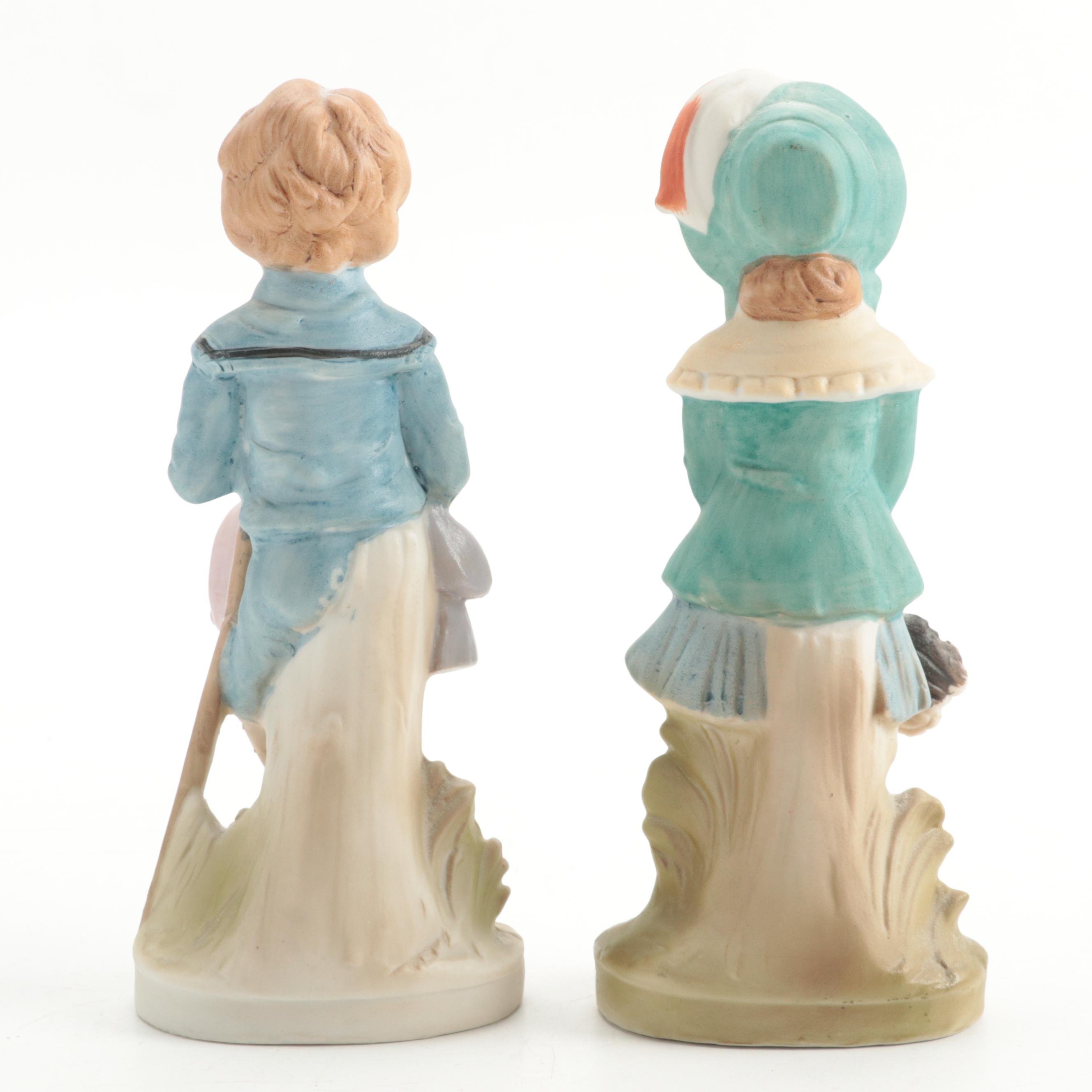 Lego Japanese Hand-Painted Bisque Courtesan Figurines