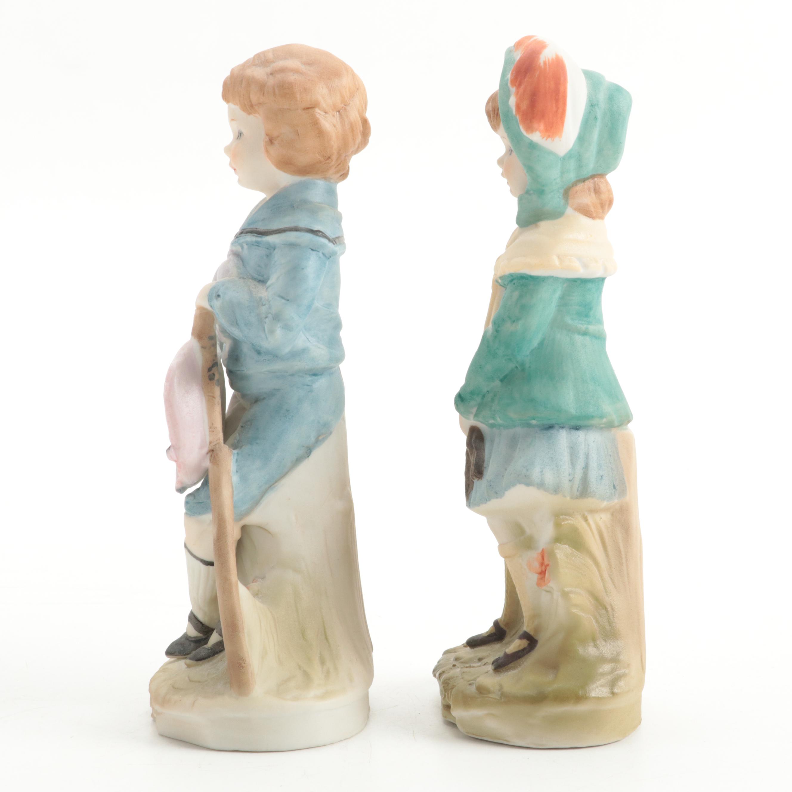 Lego Japanese Hand-Painted Bisque Courtesan Figurines