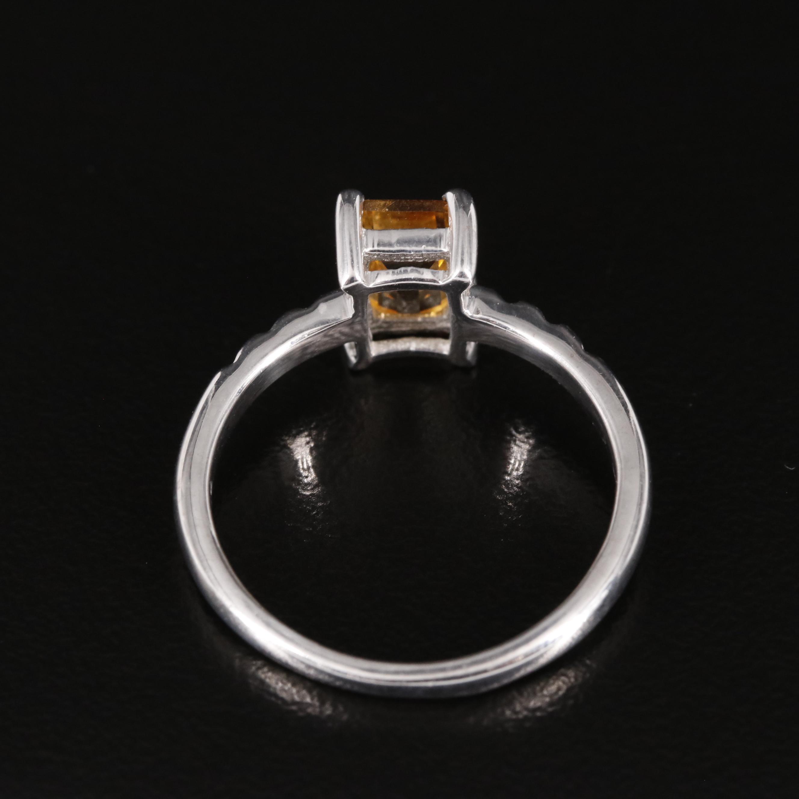 Sterling Citrine Ring