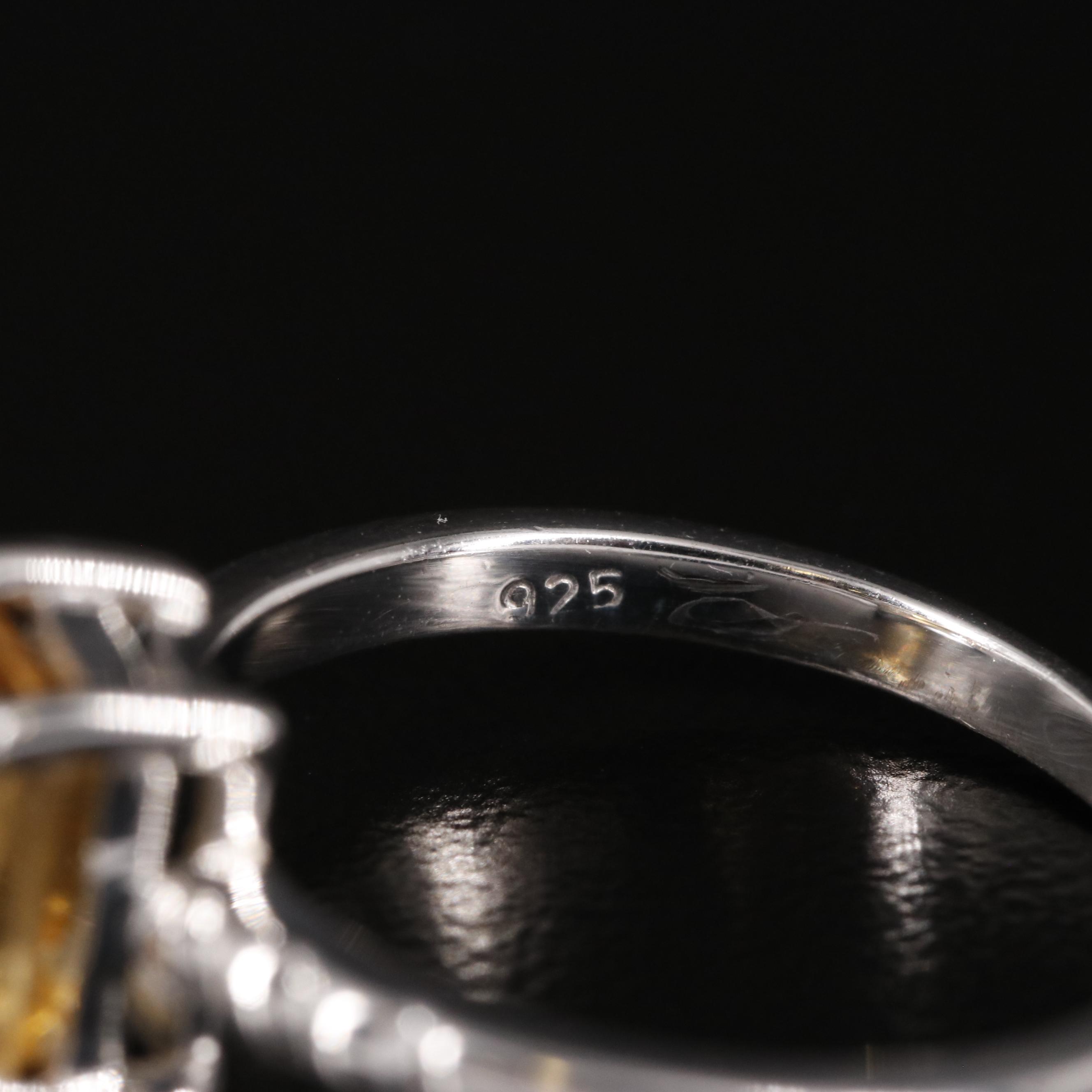 Sterling Citrine Ring