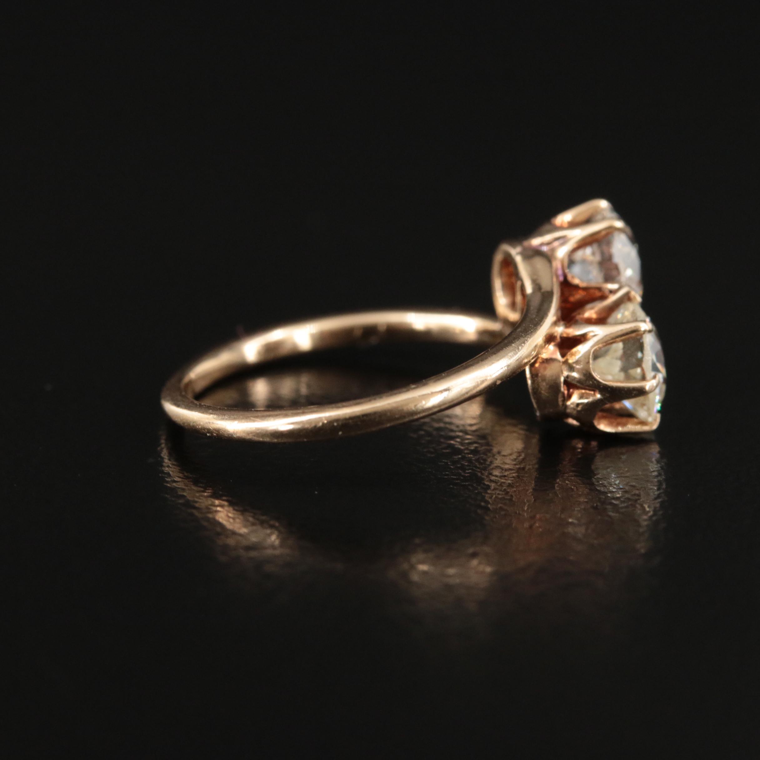 14K 1.04 CTW Diamond Toi et Moi Ring