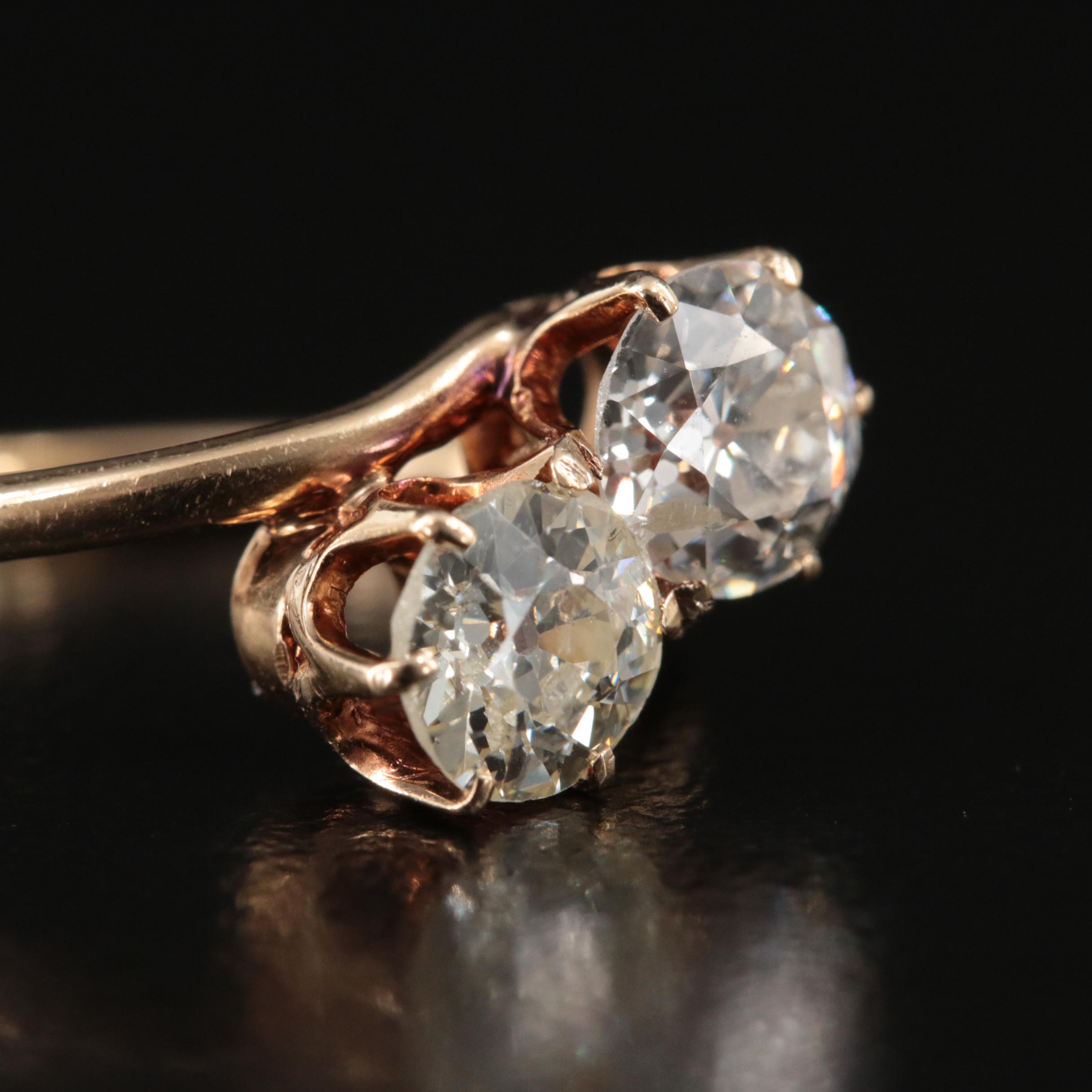 14K 1.04 CTW Diamond Toi et Moi Ring