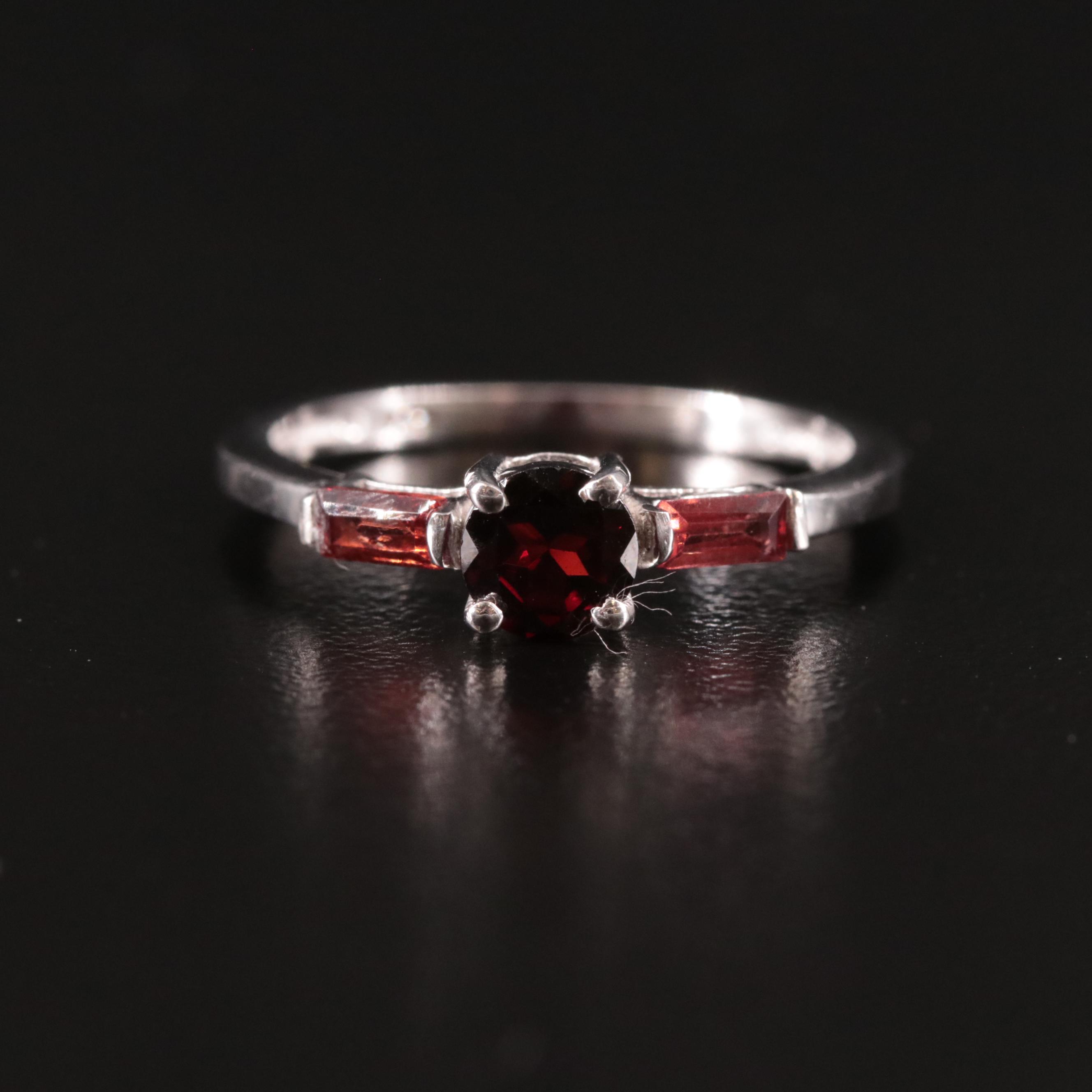 Sterling Garnet Ring