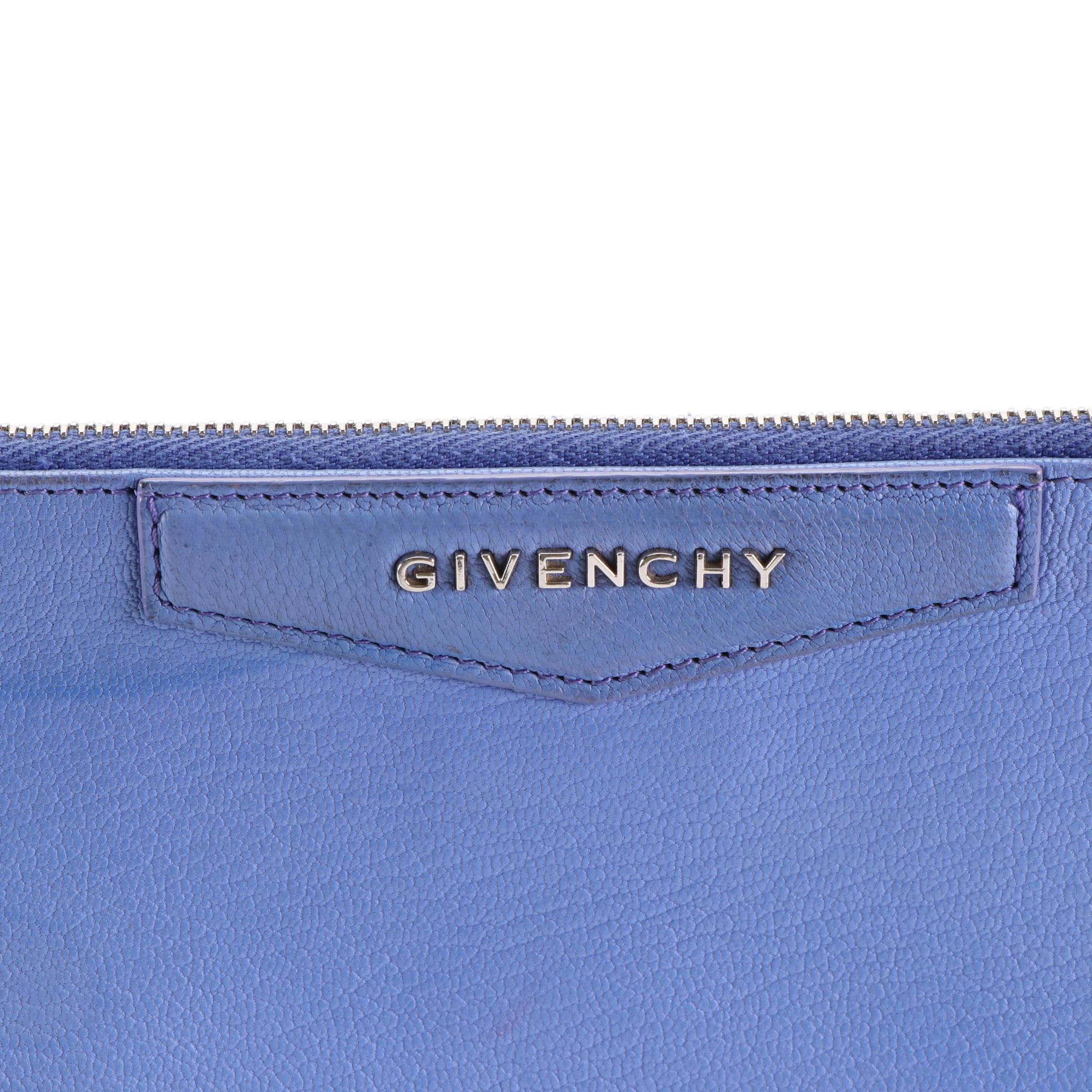Givenchy Antigona Zip Clutch in Goatskin Leather