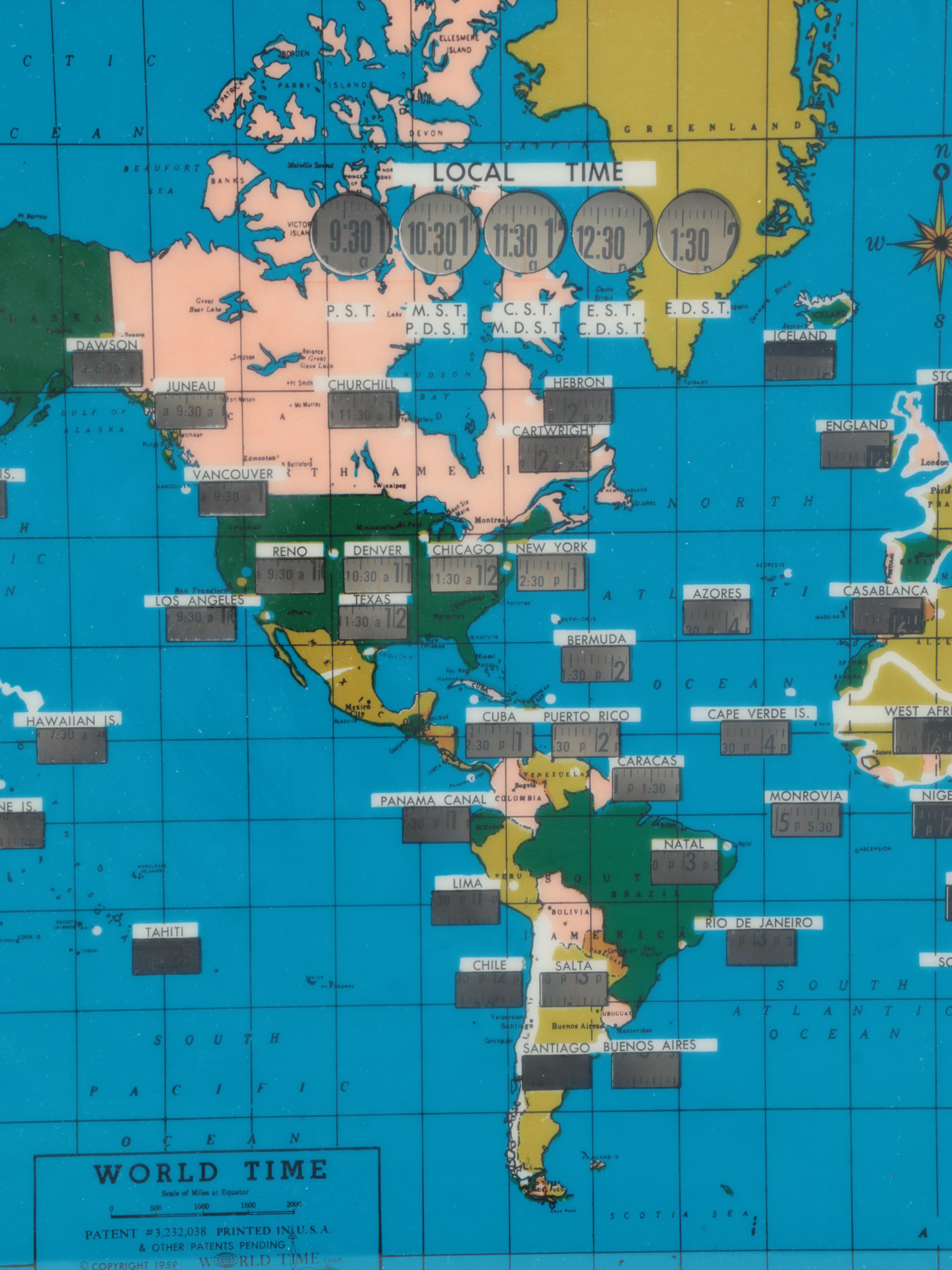 Howard Miller Clock Company World Time Electric Wall Clock