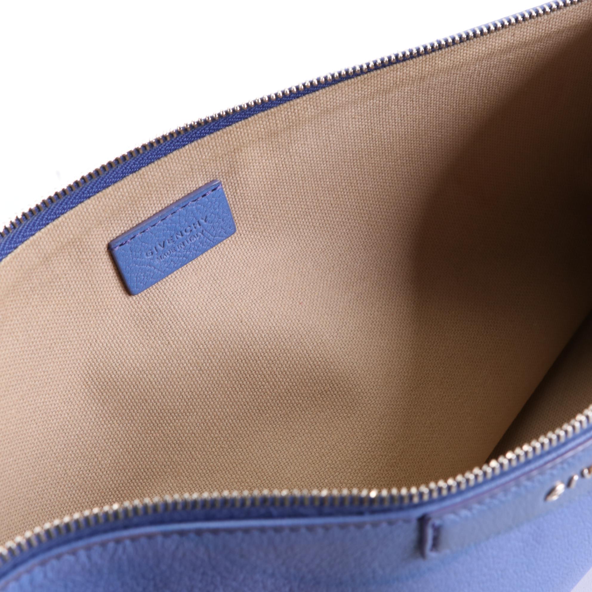 Givenchy Antigona Zip Clutch in Goatskin Leather