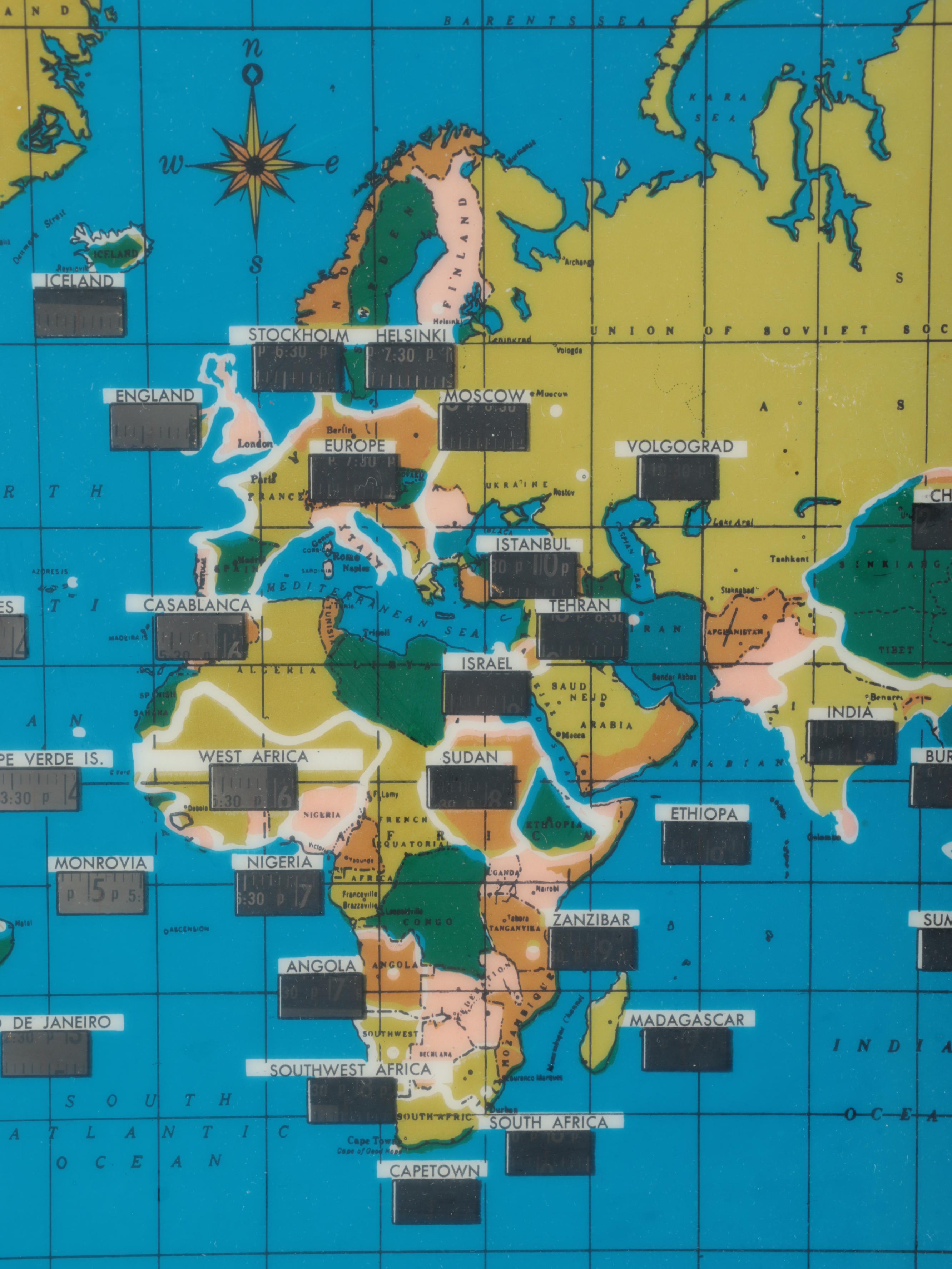 Howard Miller Clock Company World Time Electric Wall Clock