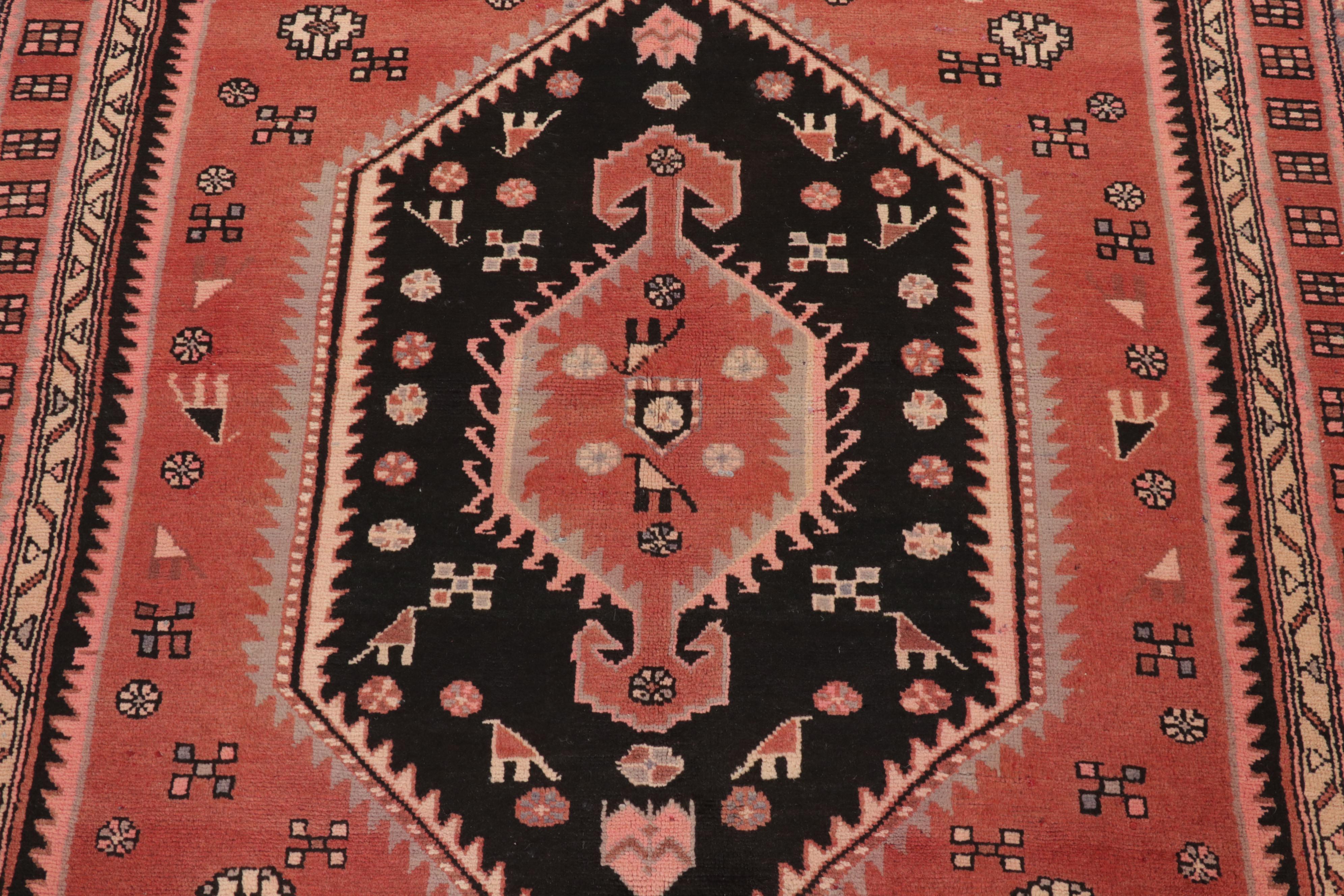 4'11 x 8'8 Hand-Knotted Persian Northwest Pictorial Area Rug, 1960s