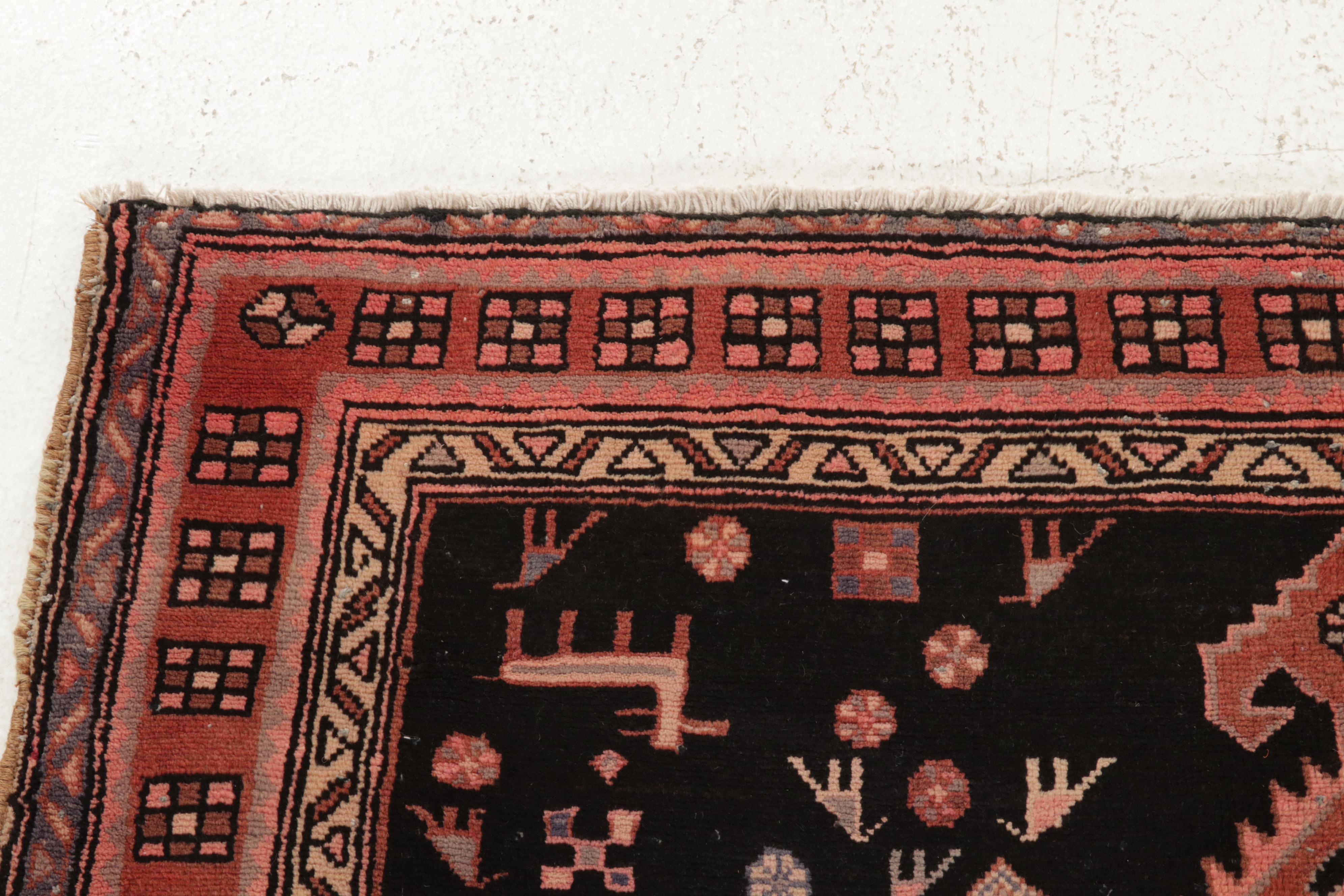 4'11 x 8'8 Hand-Knotted Persian Northwest Pictorial Area Rug, 1960s