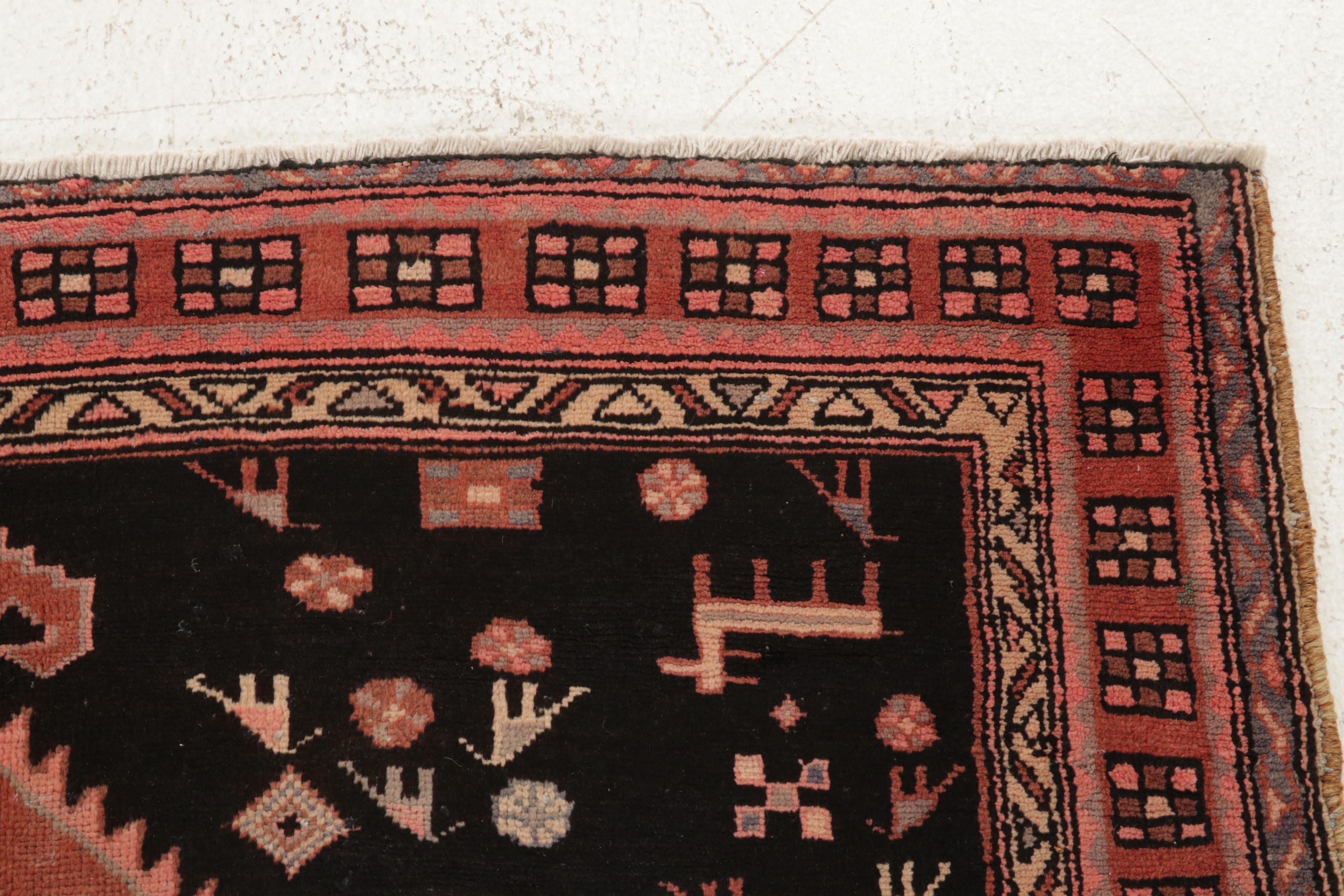 4'11 x 8'8 Hand-Knotted Persian Northwest Pictorial Area Rug, 1960s