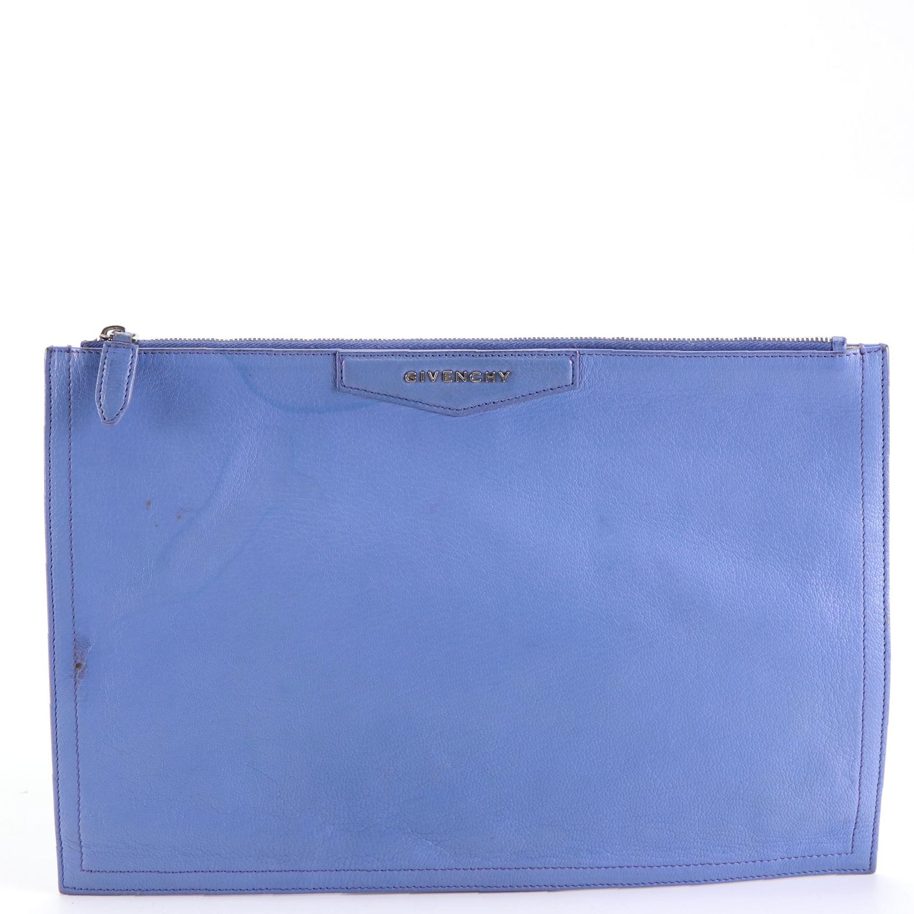 Givenchy Antigona Zip Clutch in Goatskin Leather