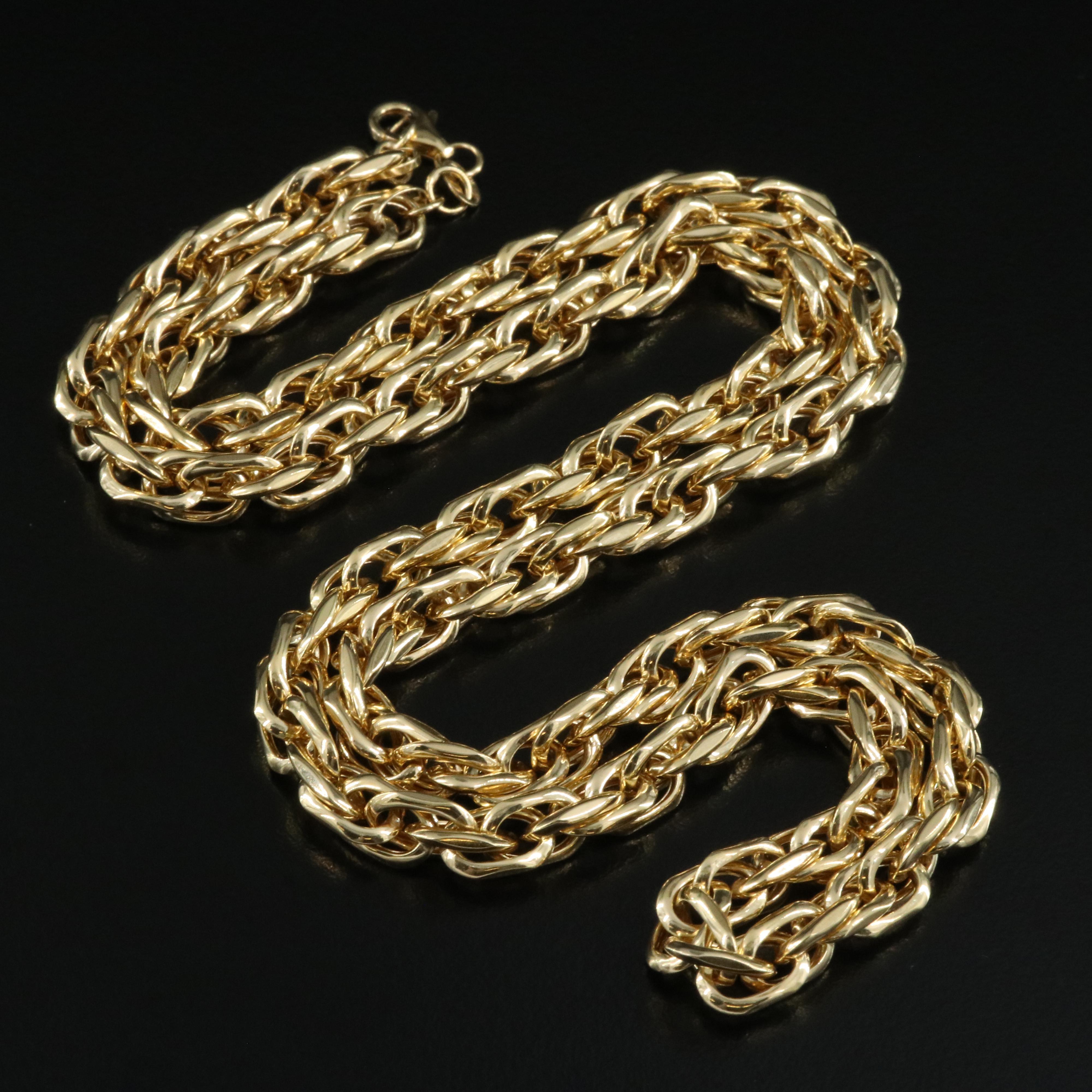 Italian 10K Fancy Link Chain