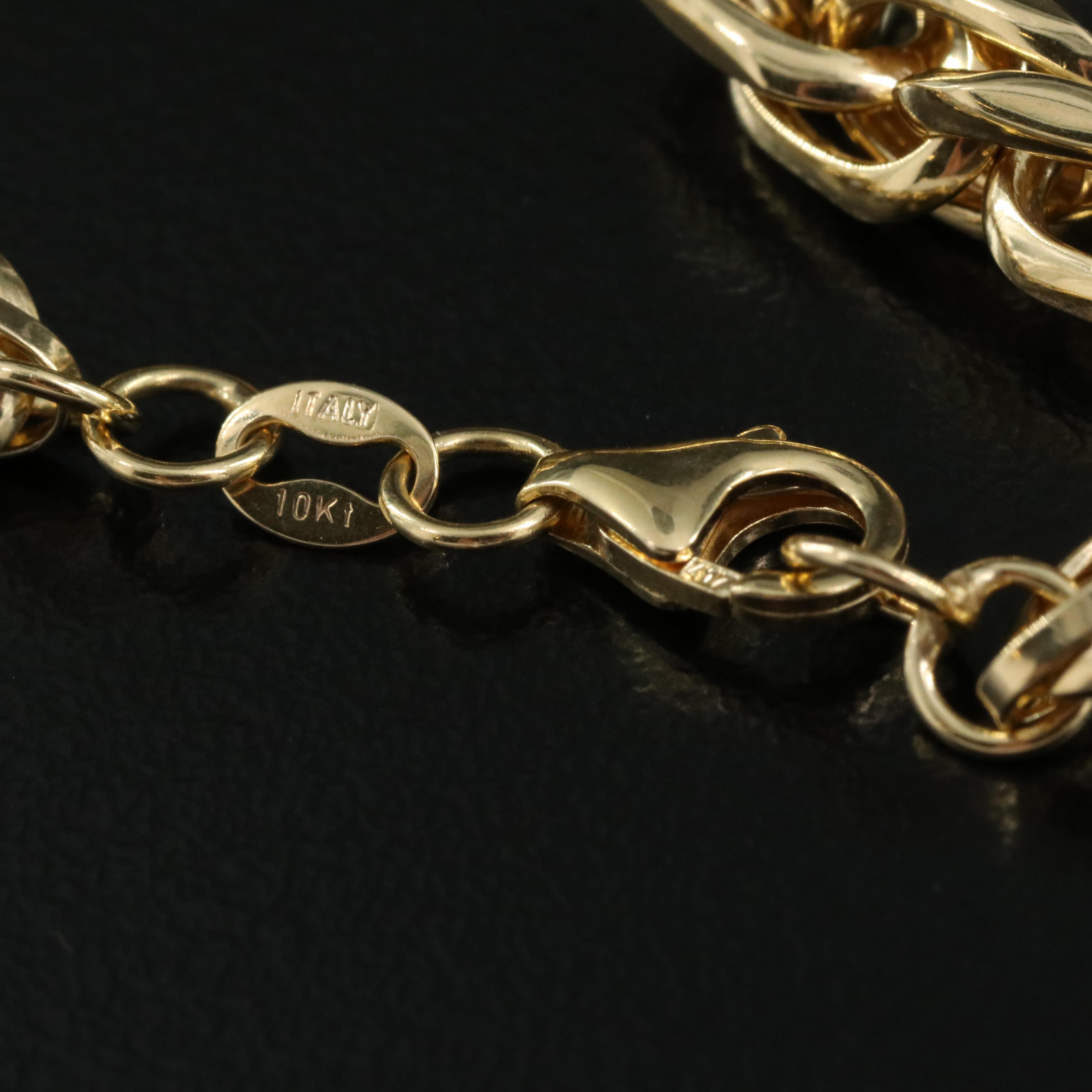 Italian 10K Fancy Link Chain