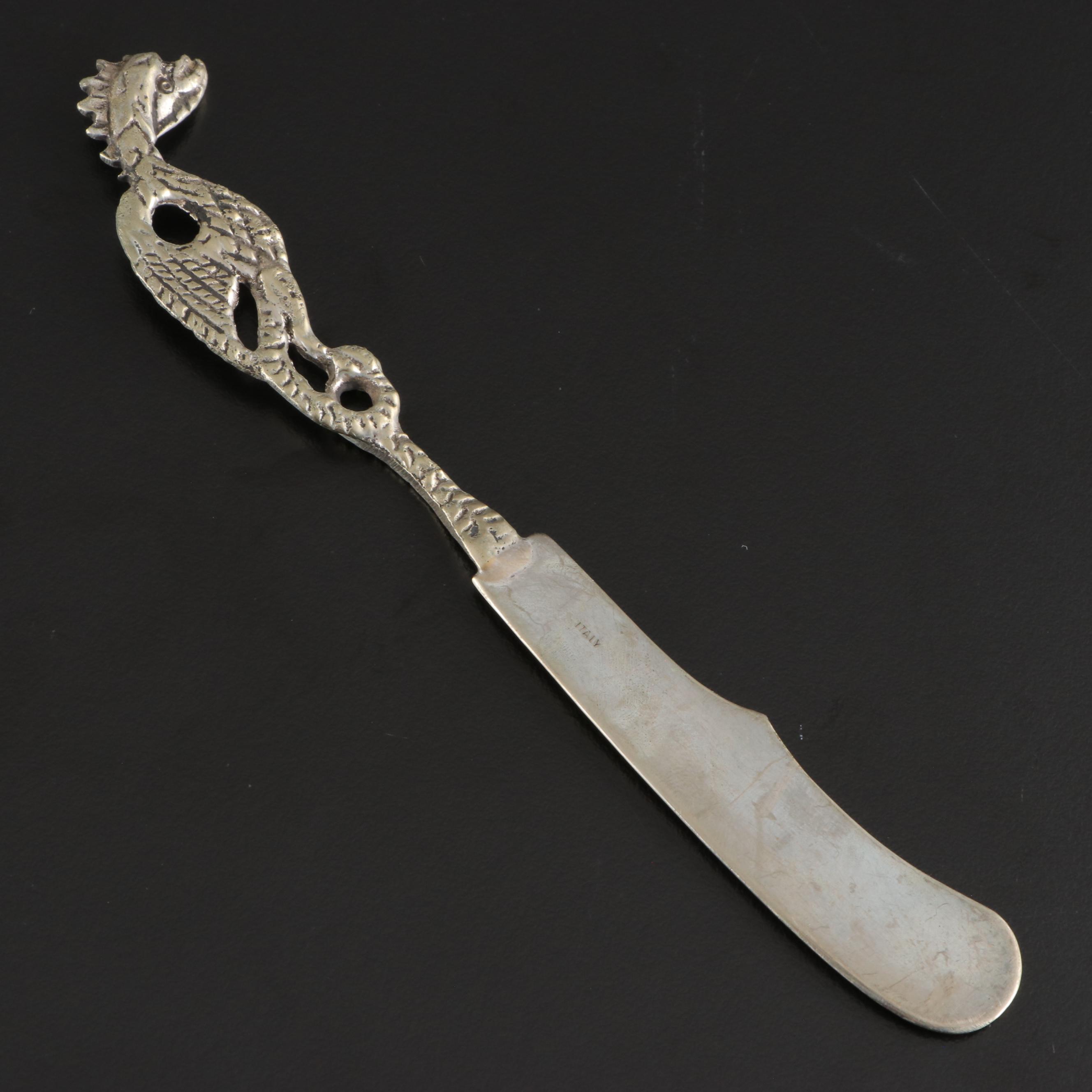 Silver Plate and Mother-of-Pearl Handled Fruit Knives with Other Spreaders