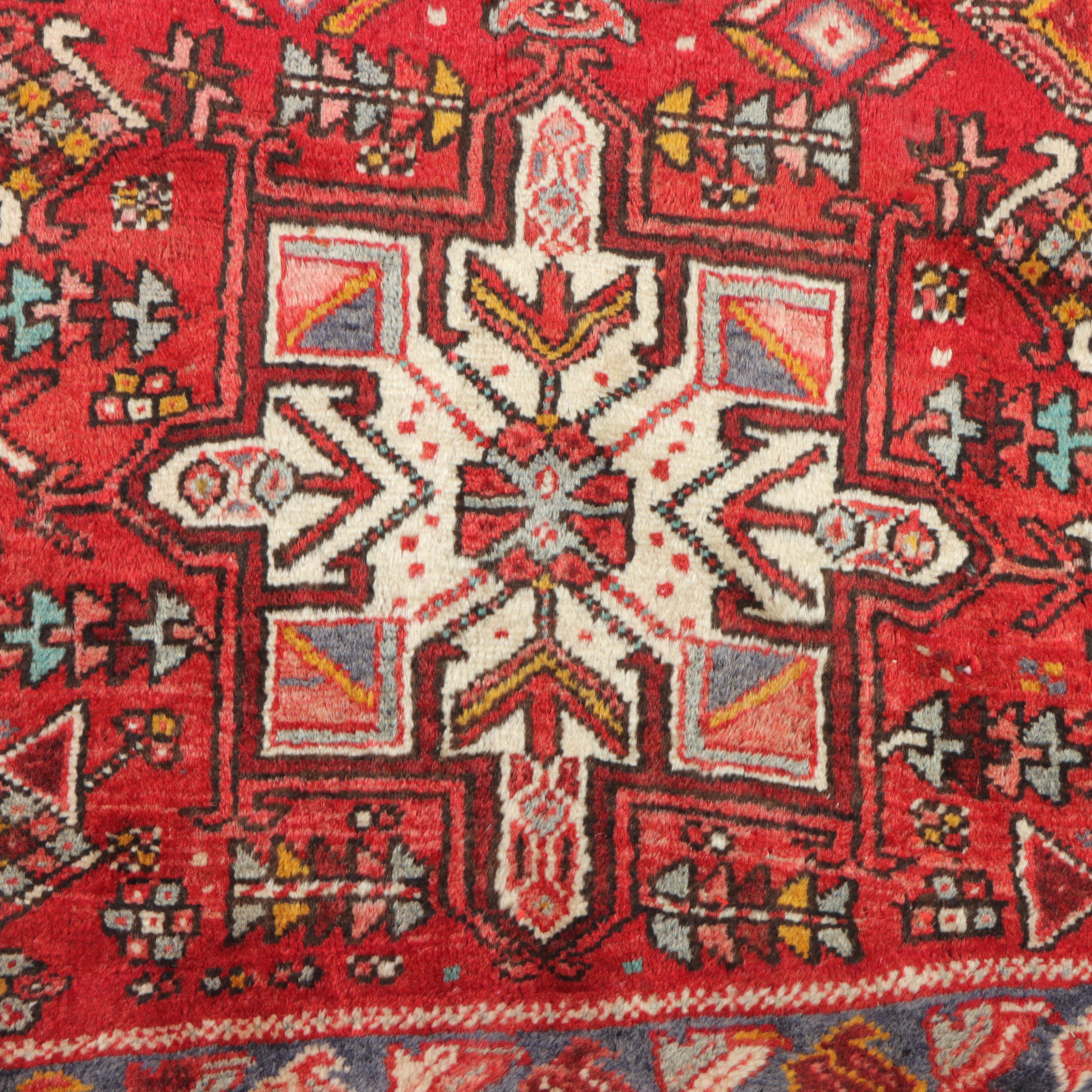 2'9 x 9'5 Hand-Knotted Persian Karaja Carpet Runner