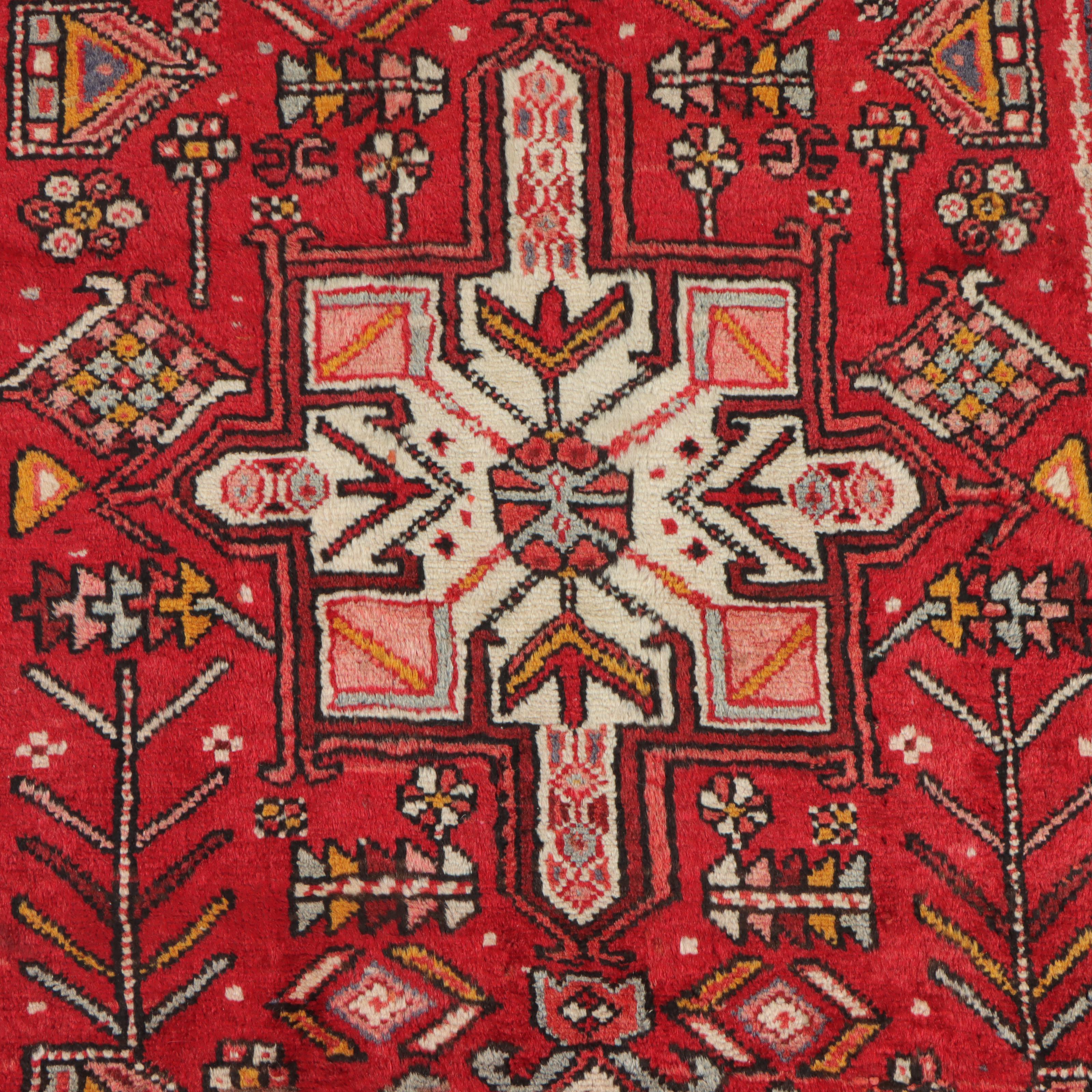 2'9 x 9'5 Hand-Knotted Persian Karaja Carpet Runner