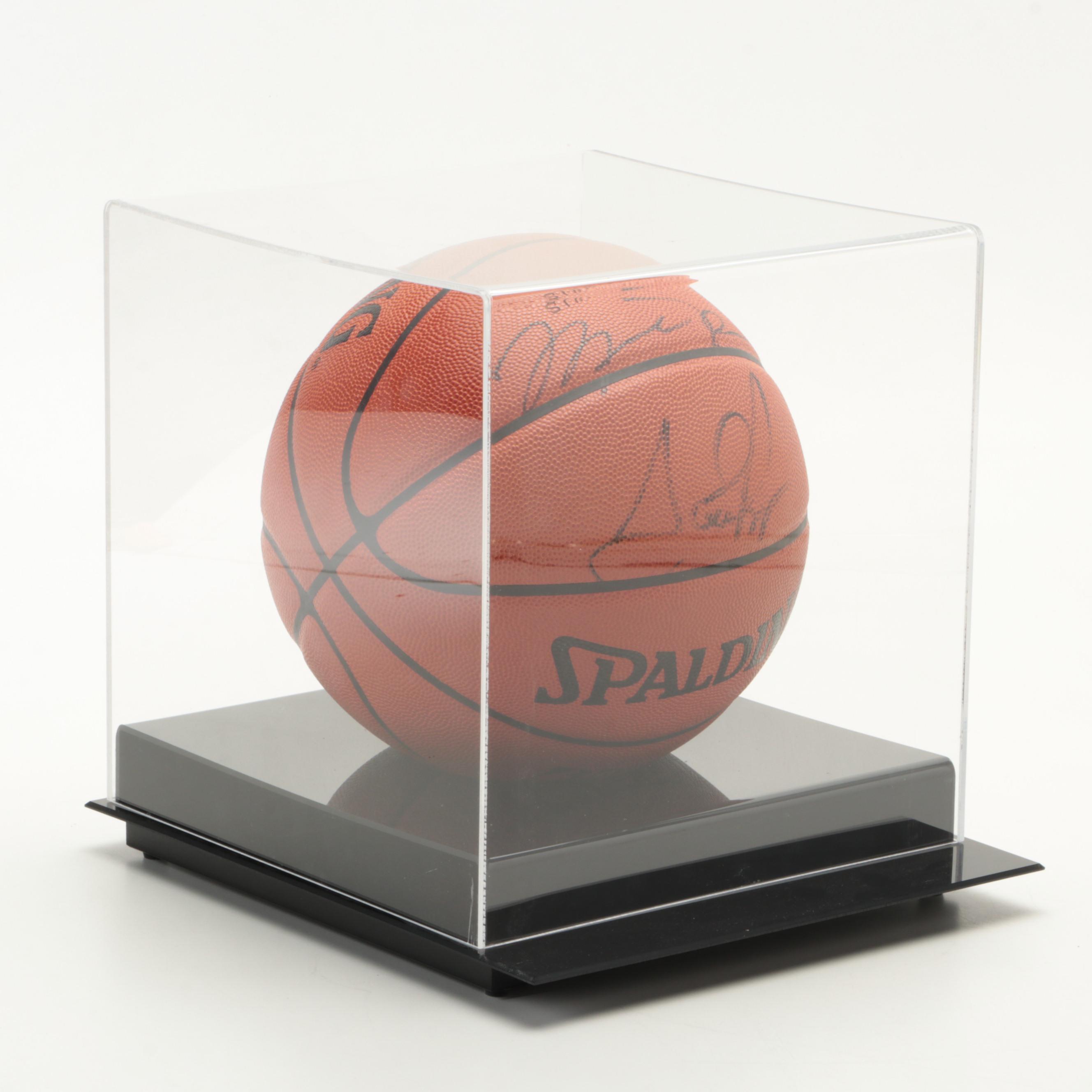 Michael Jordan, Scottie Pippen and Ron Harper Signed Bulls Game Basketball