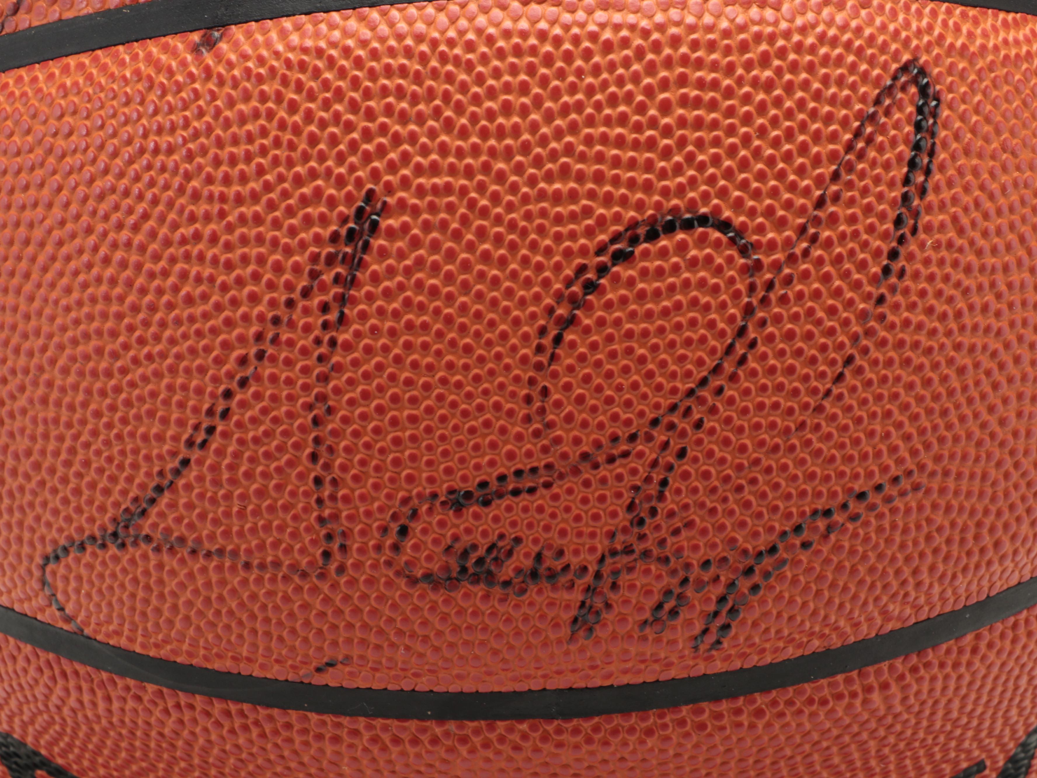 Michael Jordan, Scottie Pippen and Ron Harper Signed Bulls Game Basketball