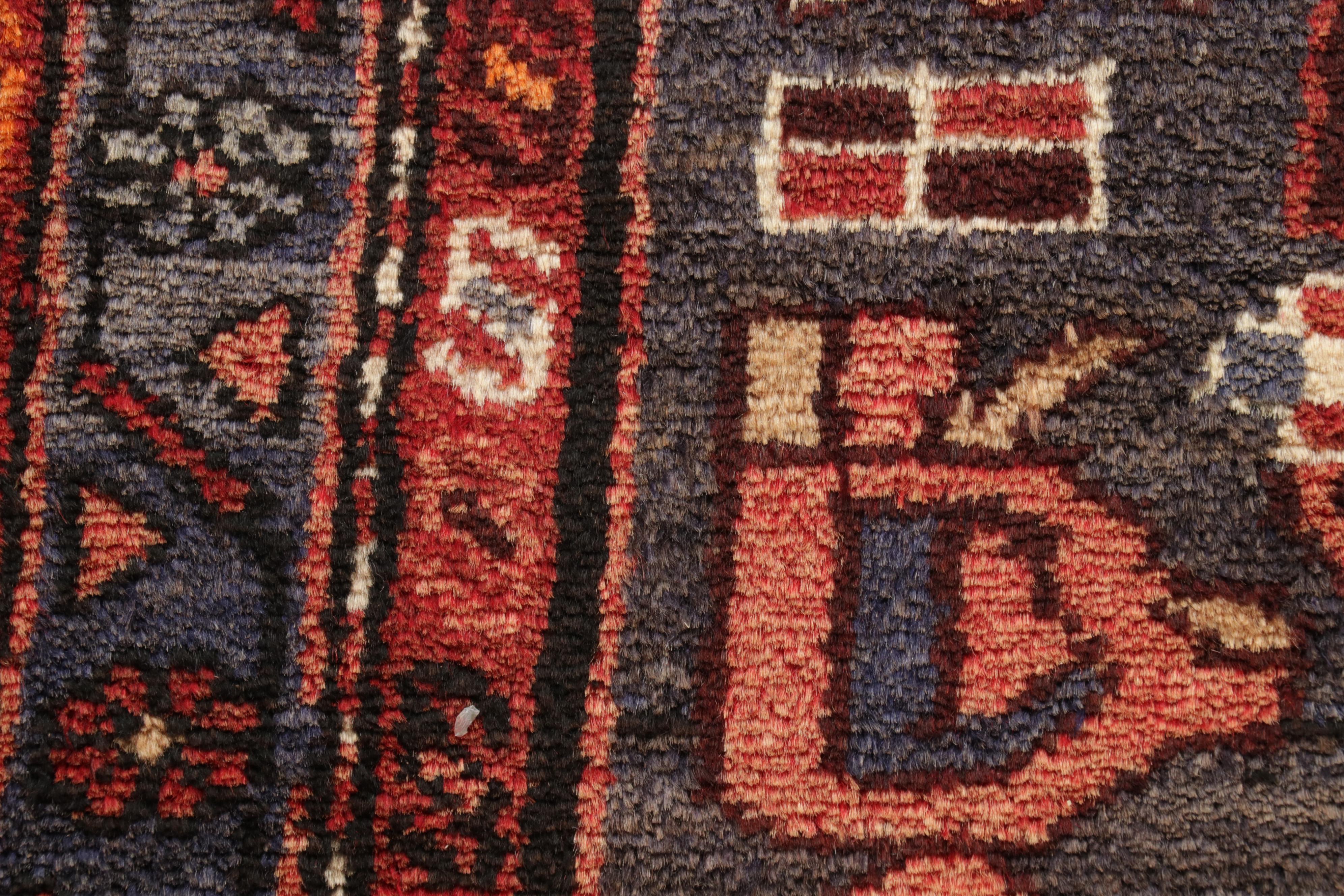 3'6 x 10' Hand-Knotted Persian Nahavand Long Rug, 1970s