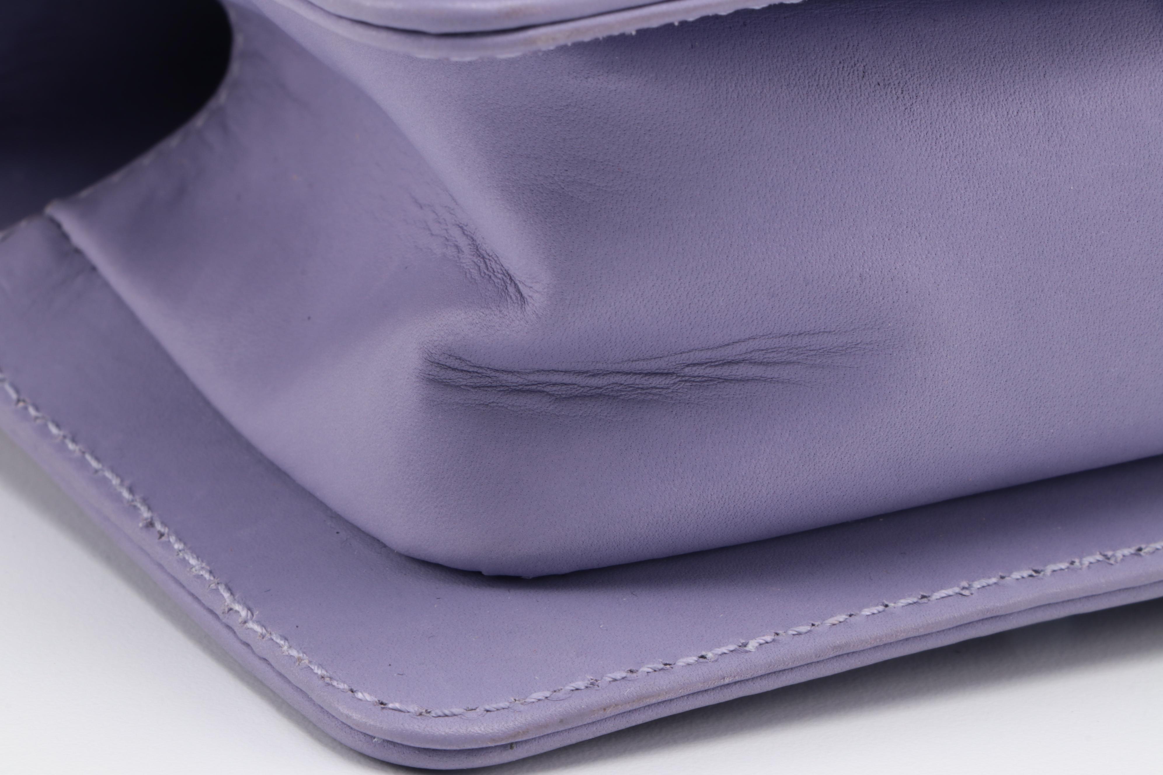 Chanel Mini Boy Flap Bag in Purple Woven Leather