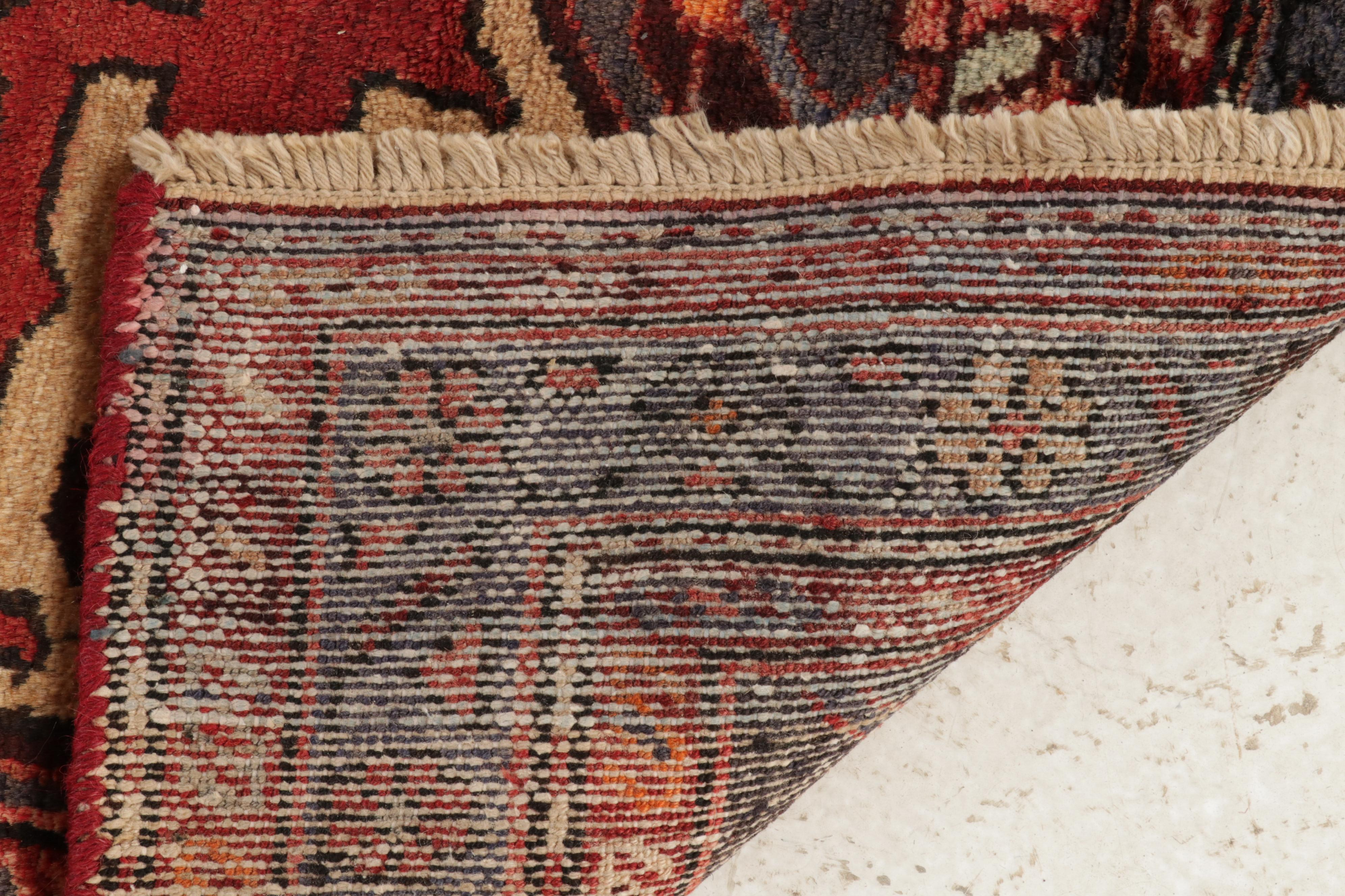 3'6 x 10' Hand-Knotted Persian Nahavand Long Rug, 1970s