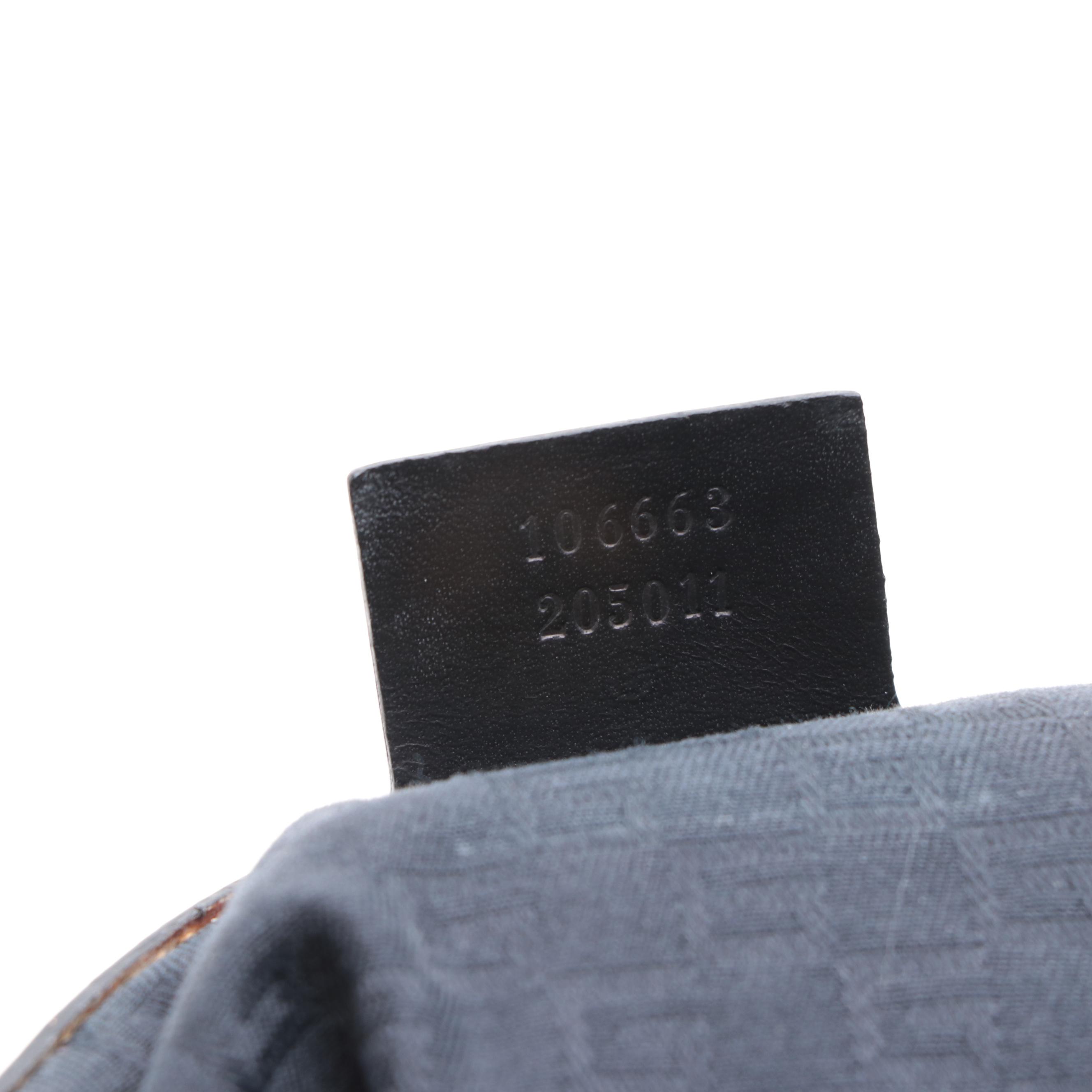 Gucci Hobo Bag in Black Canvas and Leather Trim with Web Strap