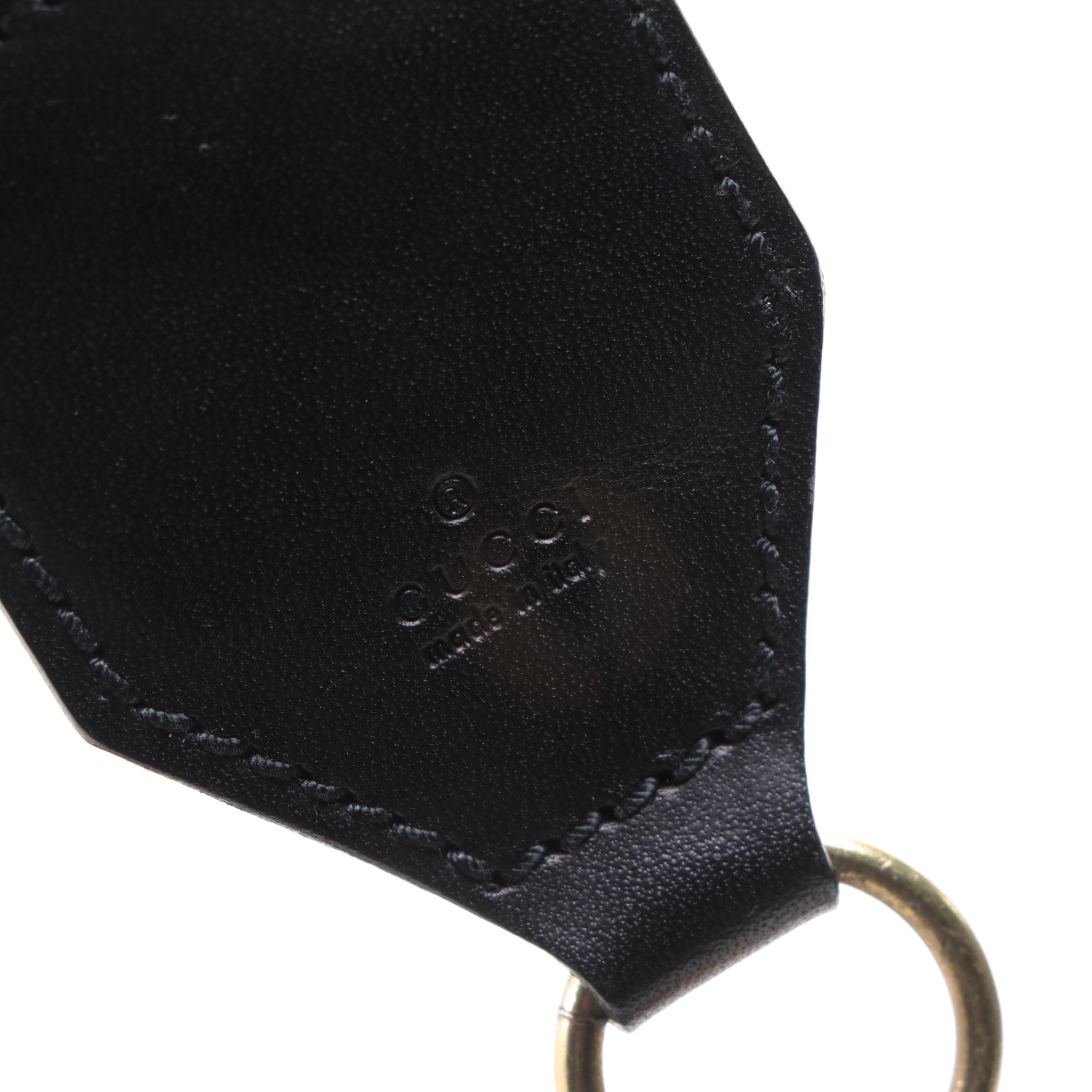 Gucci Hobo Bag in Black Canvas and Leather Trim with Web Strap