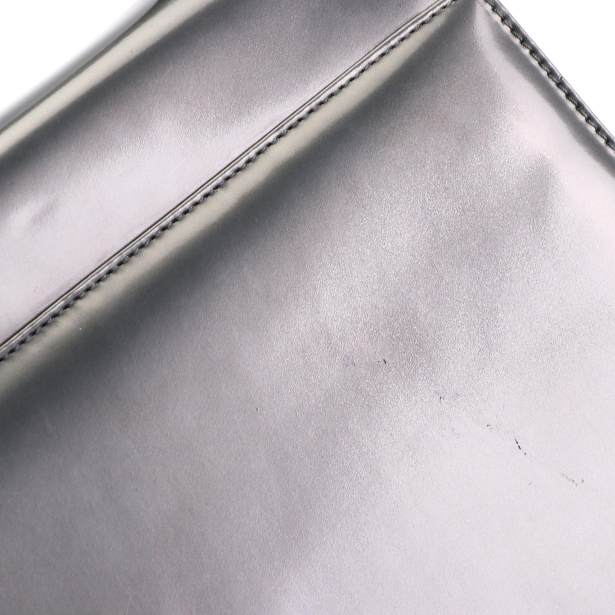 Salvatore Ferragamo Top Handle Bag in Metallic Patent Leather