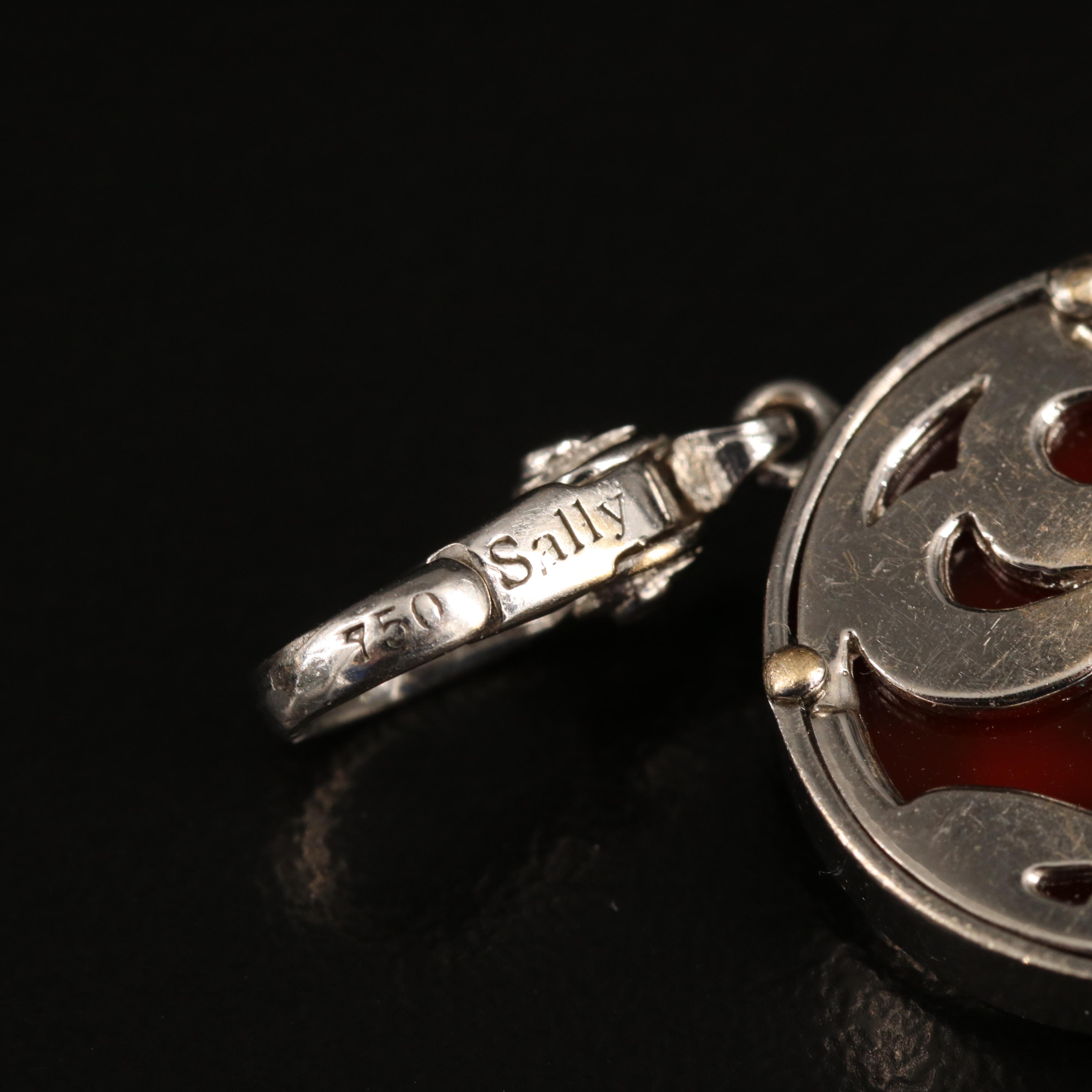 Sally Sohn 18K Gemstone Peace Sign and Wicked Lips Enhancer Pendants