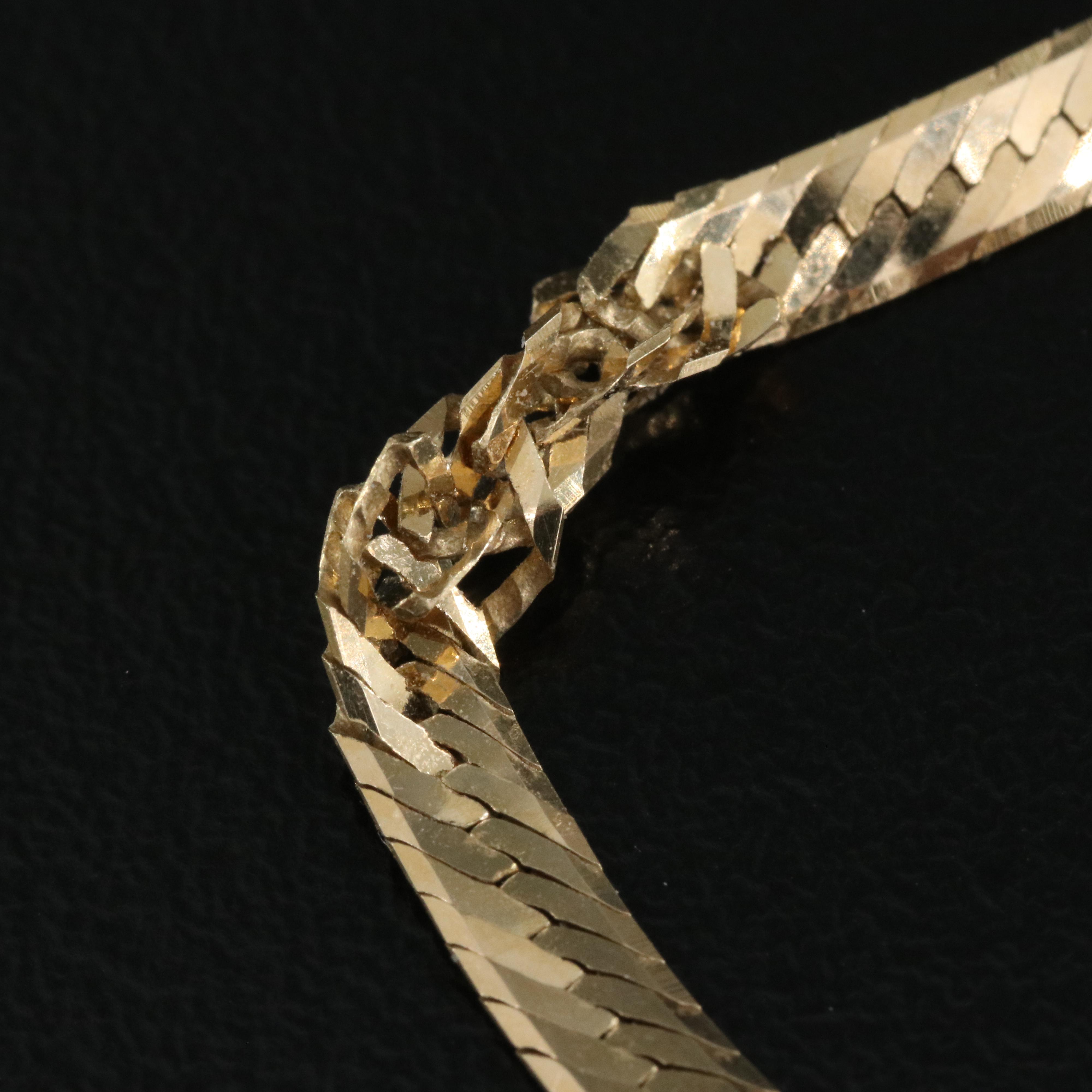 Scrap 14K Herringbone Necklace