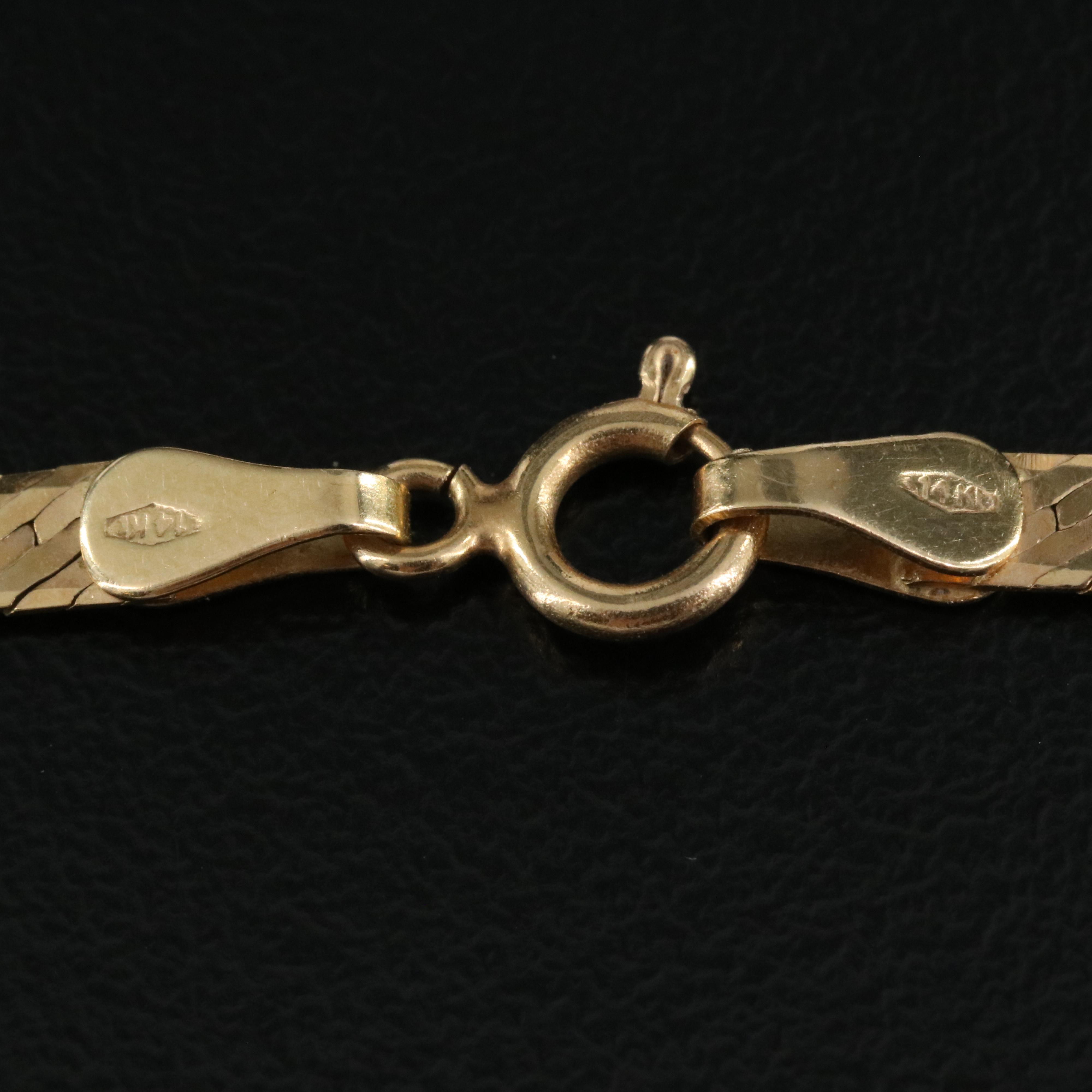 Scrap 14K Herringbone Necklace