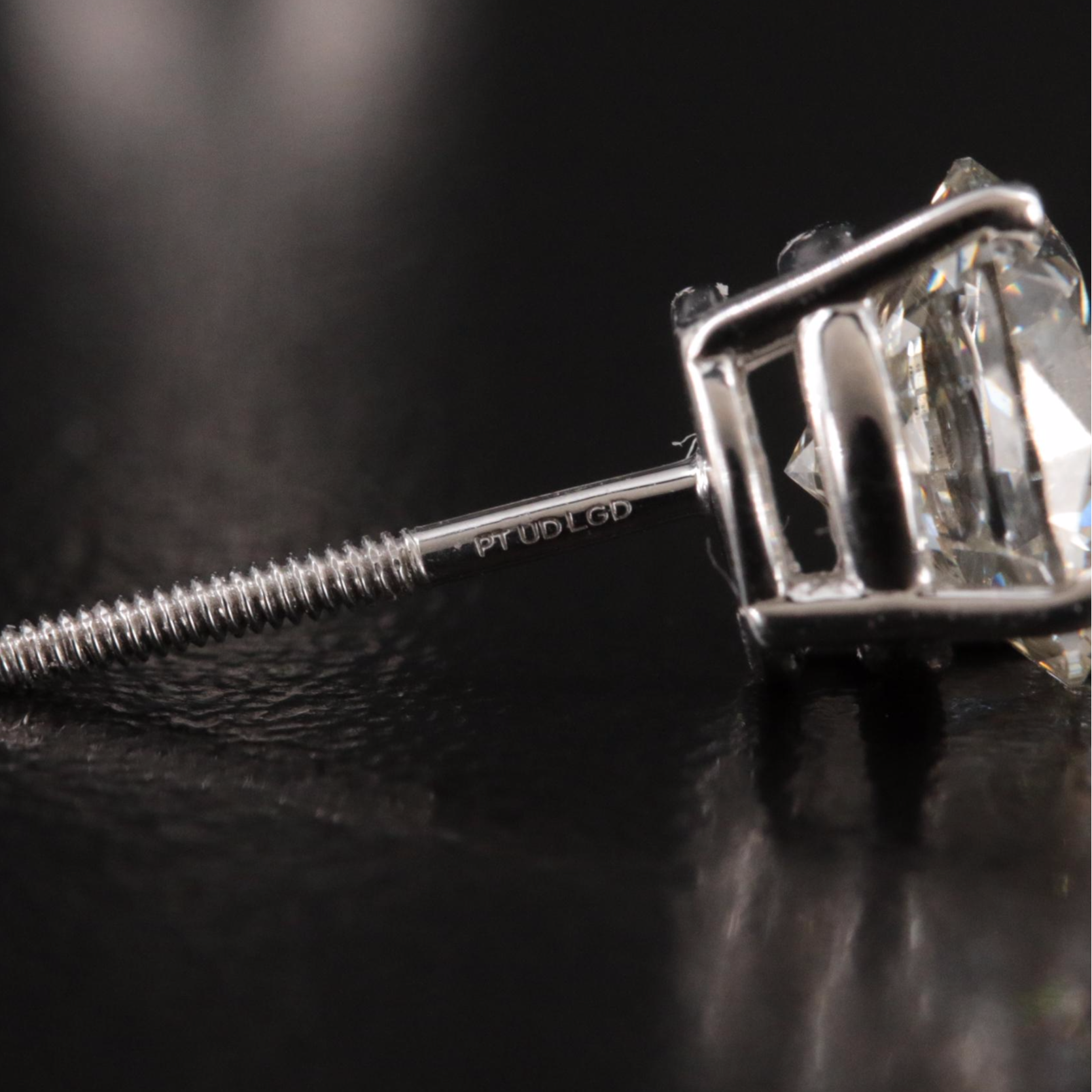 Platinum 3.33 CTW Lab Grown Diamond Stud Earrings