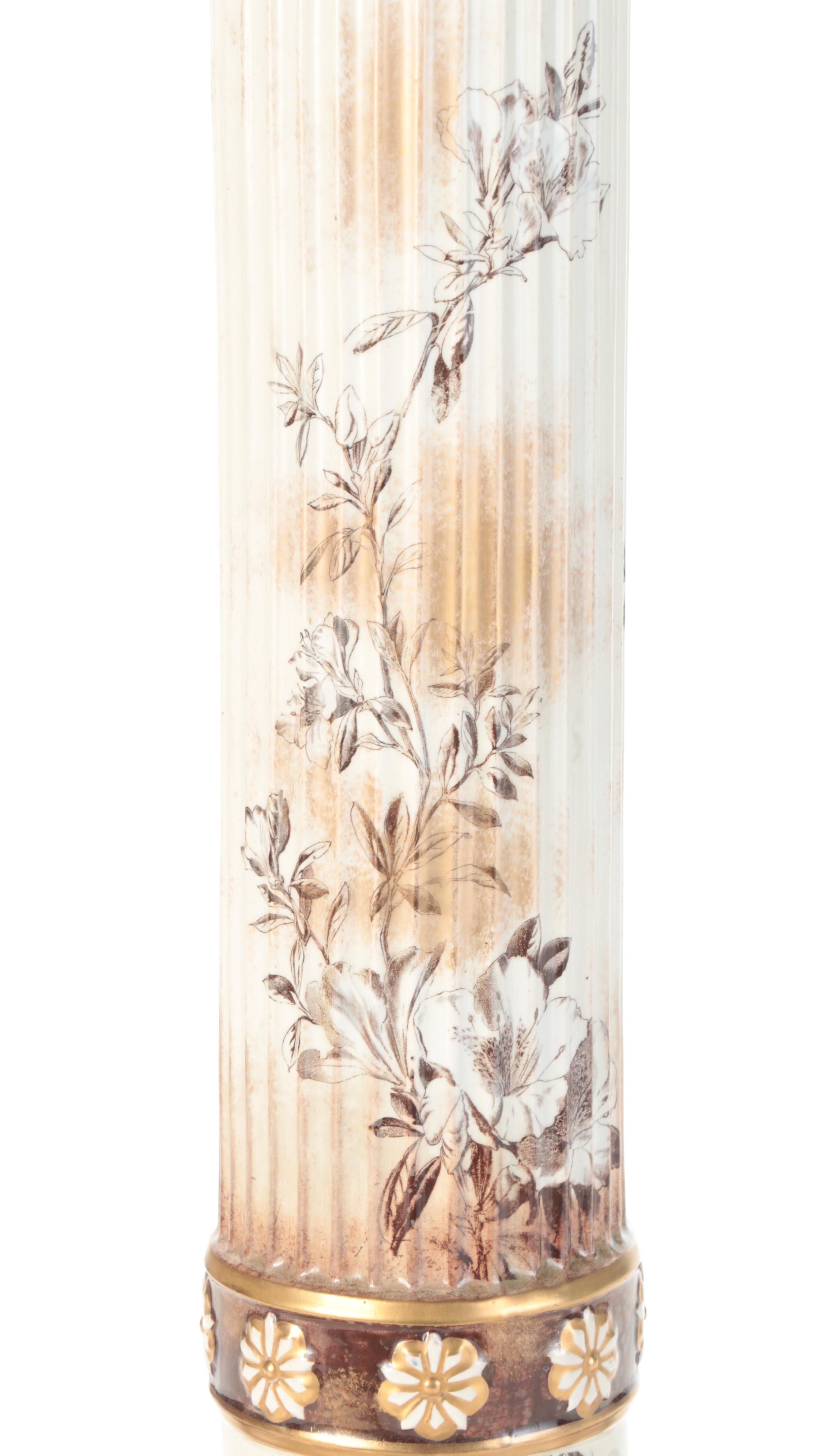 Crescent Faience Ceramic Floor Vase