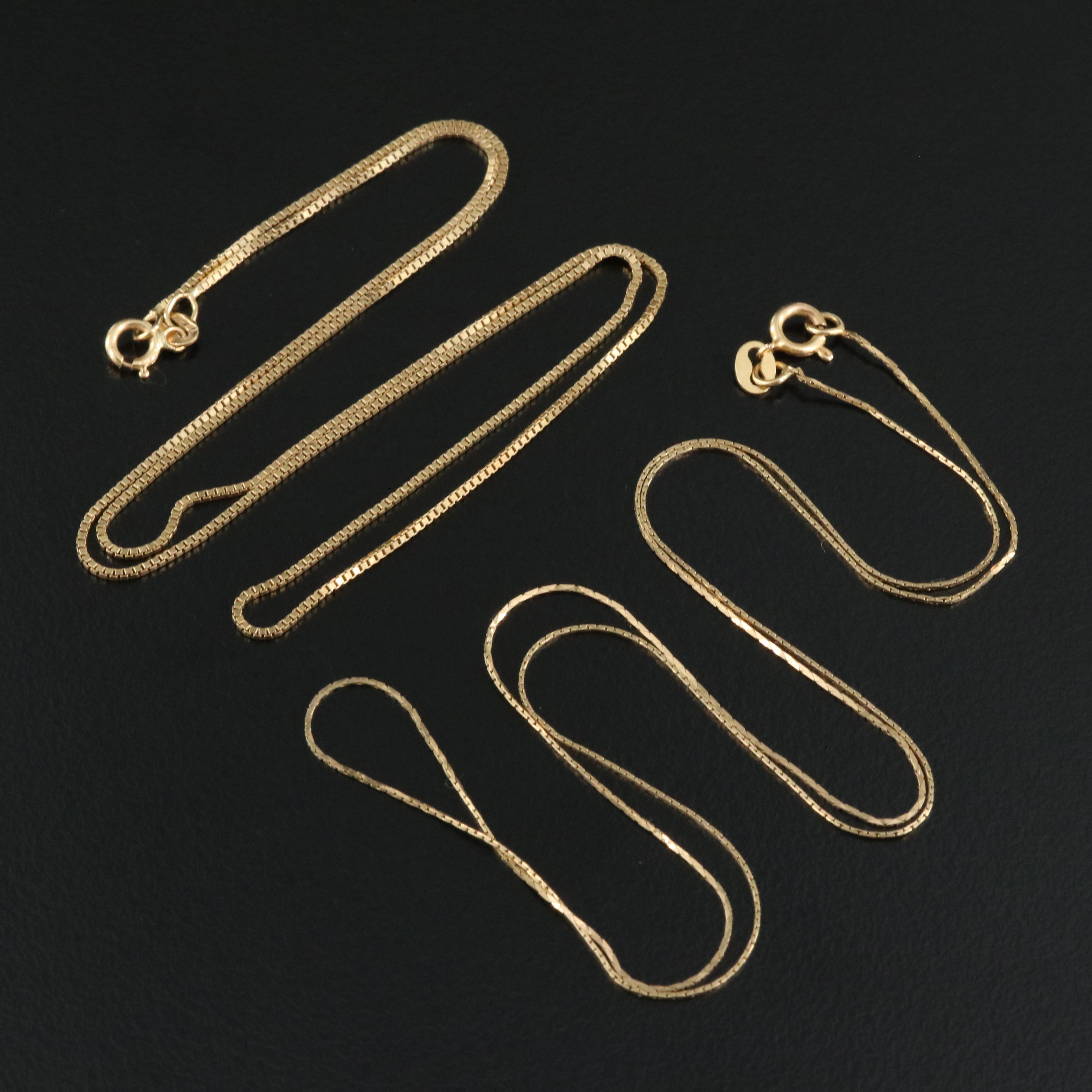 Italian Milros 18K Box Chain with Italian 14K Cobra Chain