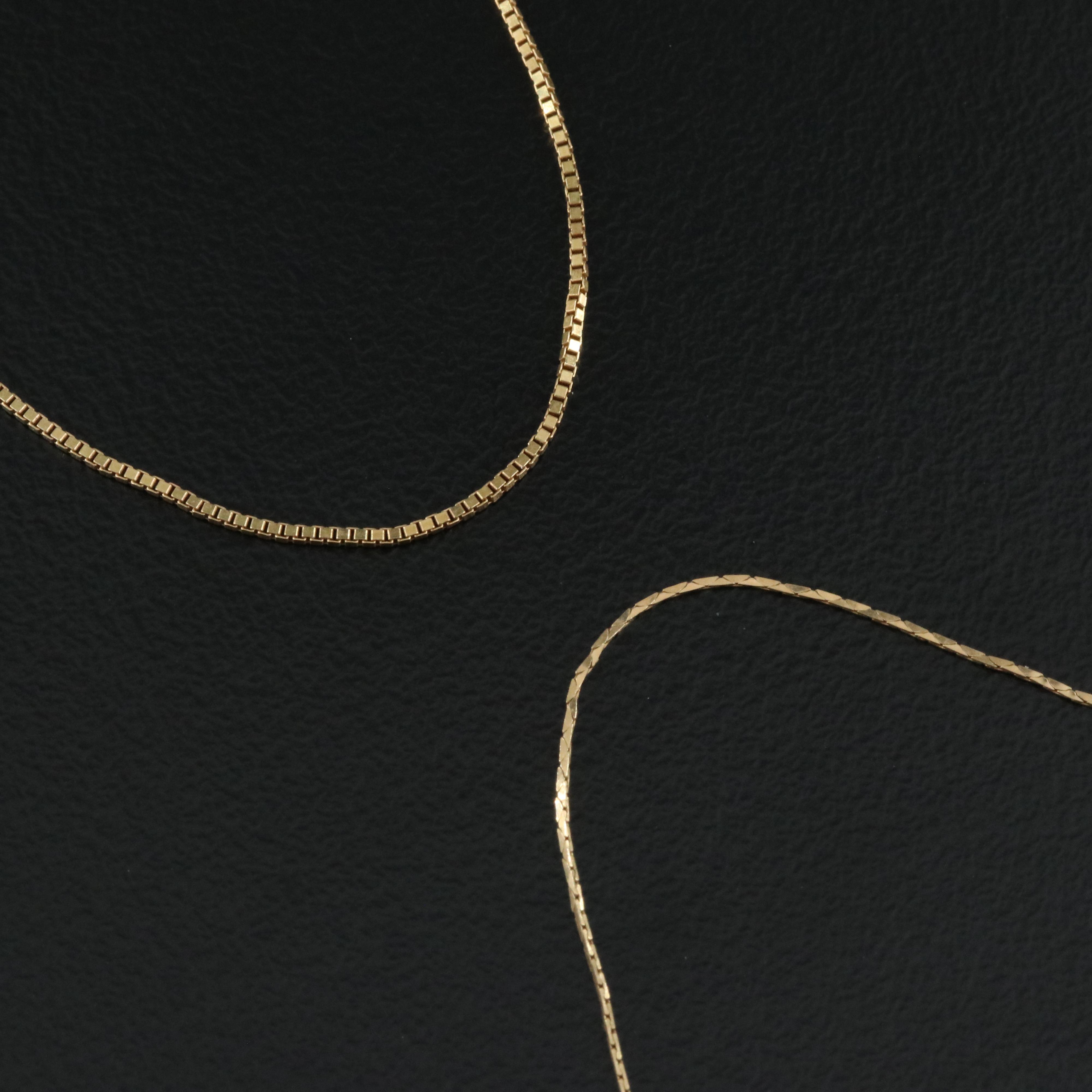 Italian Milros 18K Box Chain with Italian 14K Cobra Chain