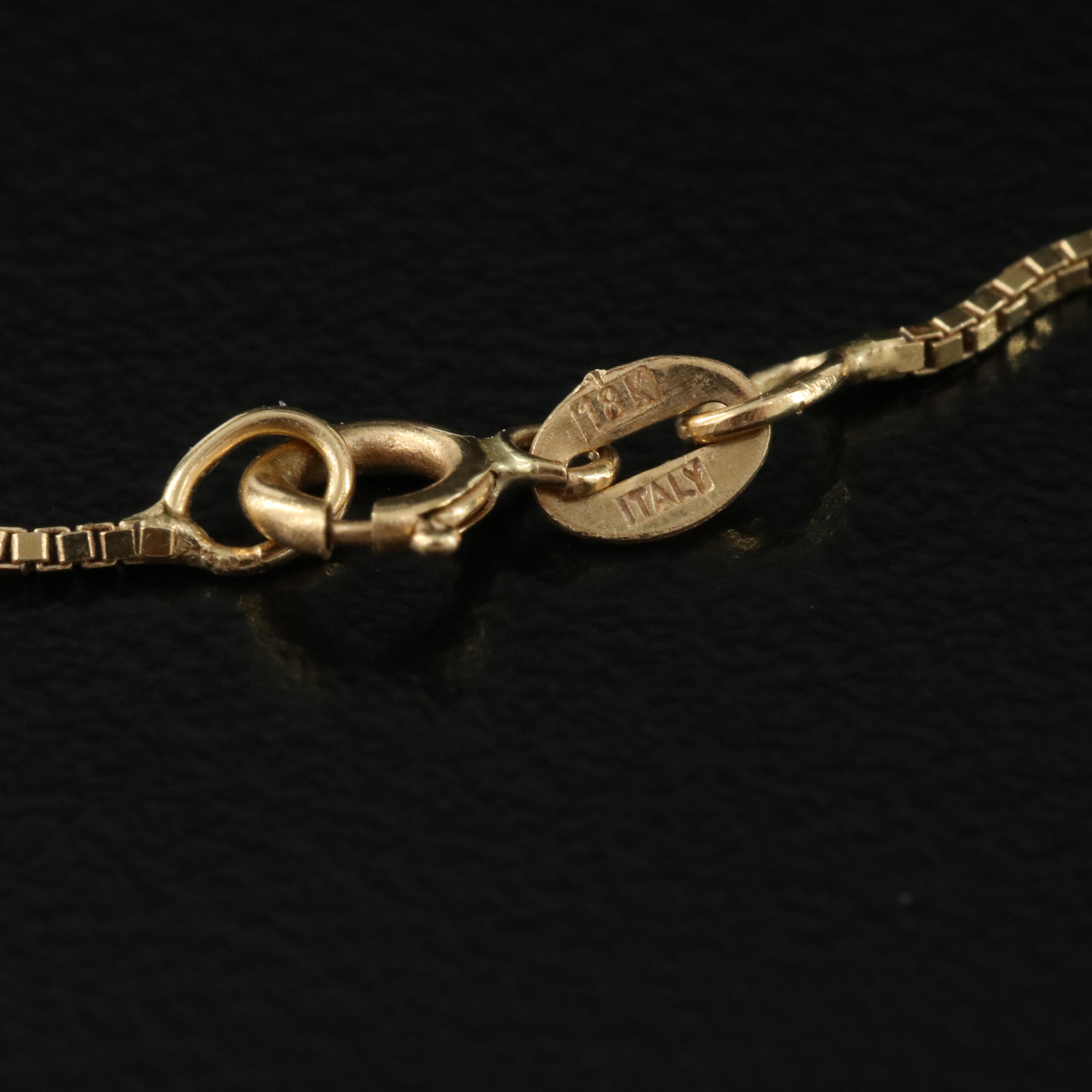 Italian Milros 18K Box Chain with Italian 14K Cobra Chain